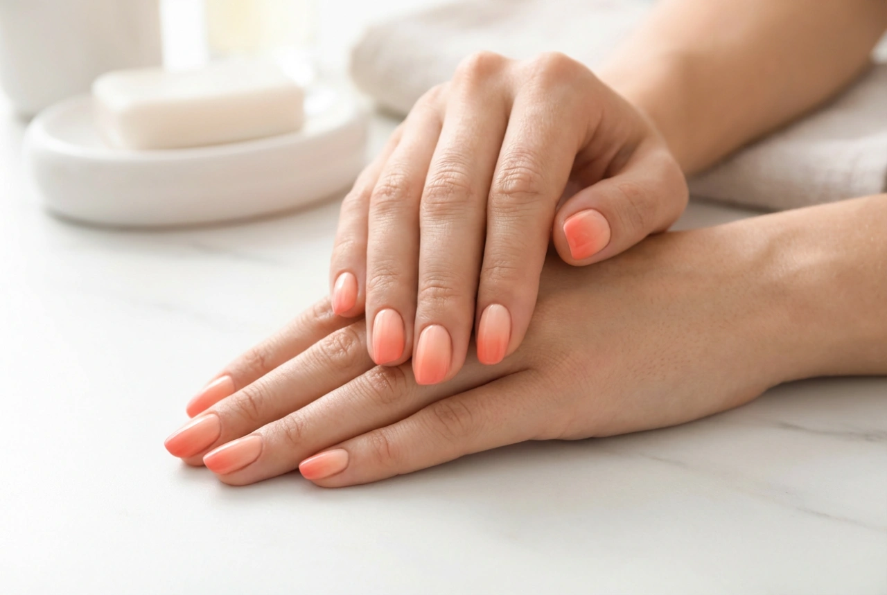 L'ombré saumon sur les ongles : un dégradé délicat étape par étape
