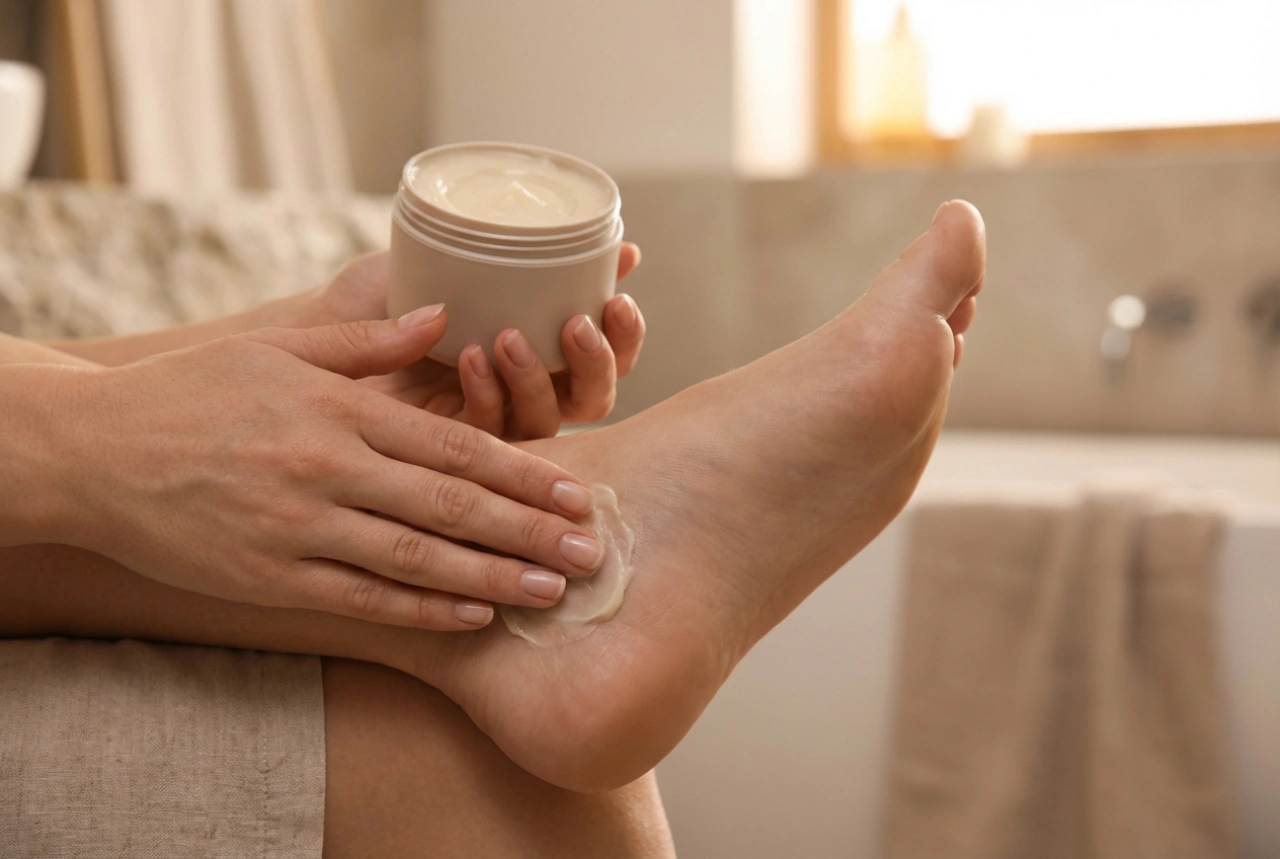 Crème pour talons secs : routine du soir efficace et protection de jour