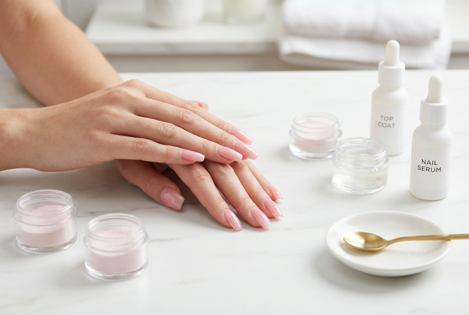 Ongles Roses Brillants : Effet Miroir, Poudres et Top Coats