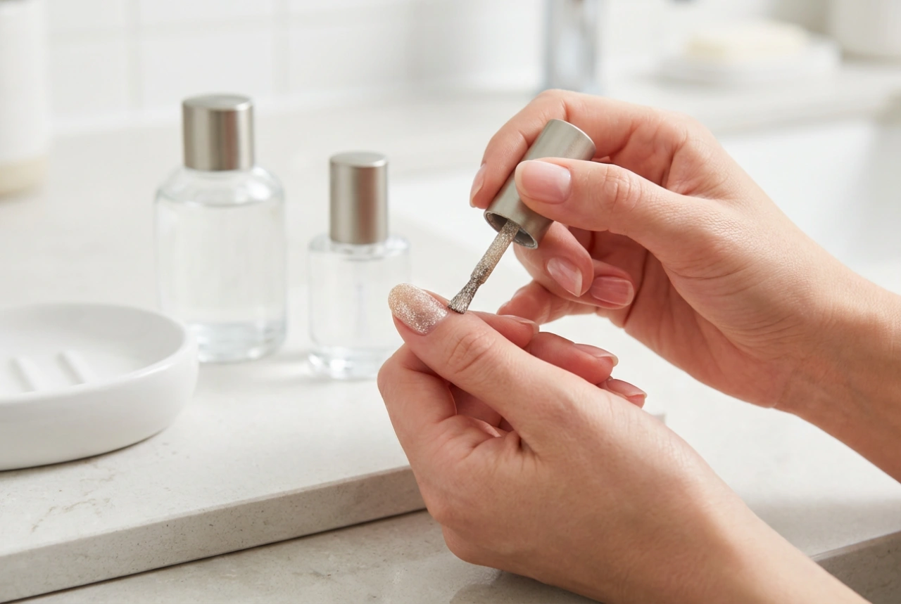 Comment appliquer le vernis à ongles à paillettes : brillance et lissage