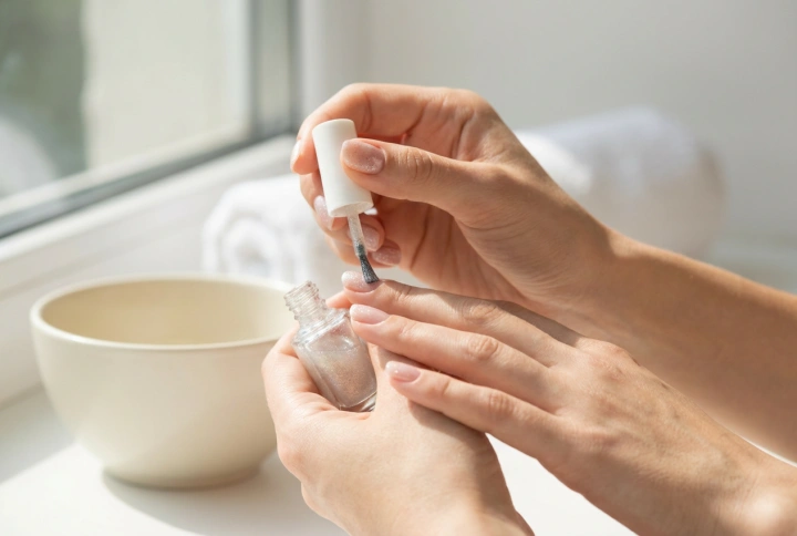 Vernis semi-permanent à paillettes : méthodes d'application et superposition réussie