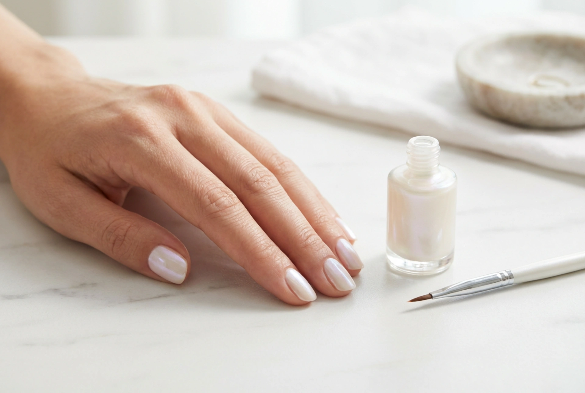 Vernis semi-permanent nacré sans traces : technique d'application et base adaptée