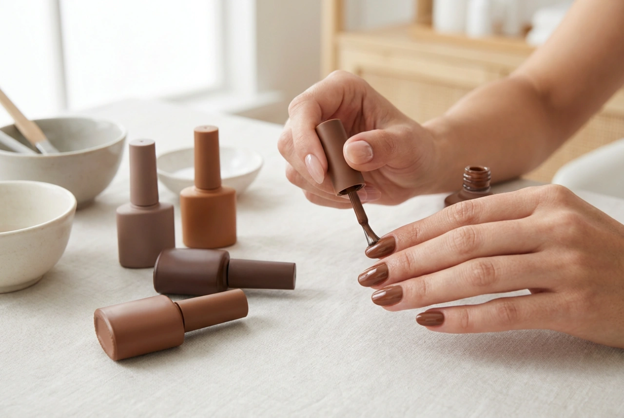 Vernis hybride marron : choisir sa teinte et réussir son application