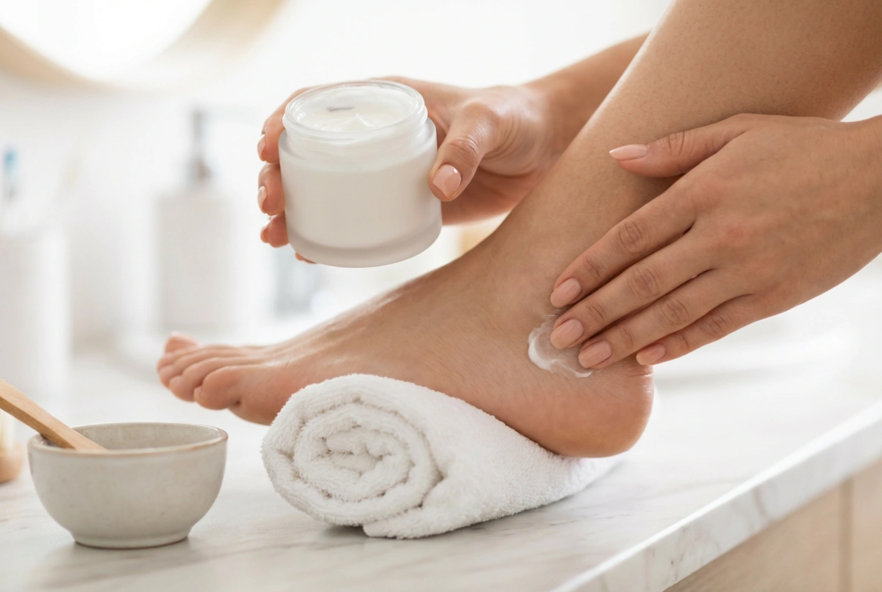 Crème pour les talons : les bases de l'utilisation et l'association avec une pédicure maison