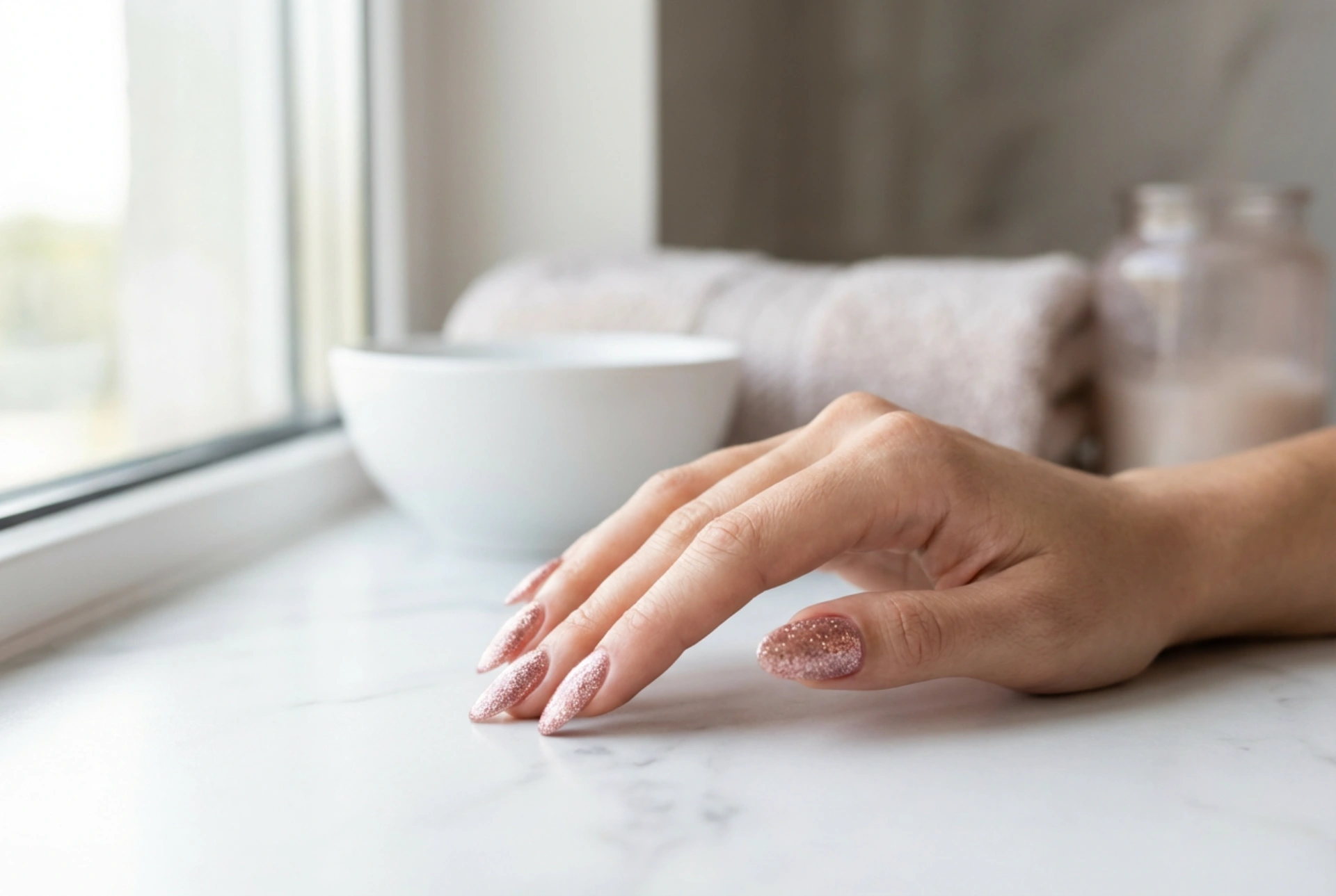 Vernis semi-permanent à paillettes : couvrance uniforme, surface lisse, durabilité