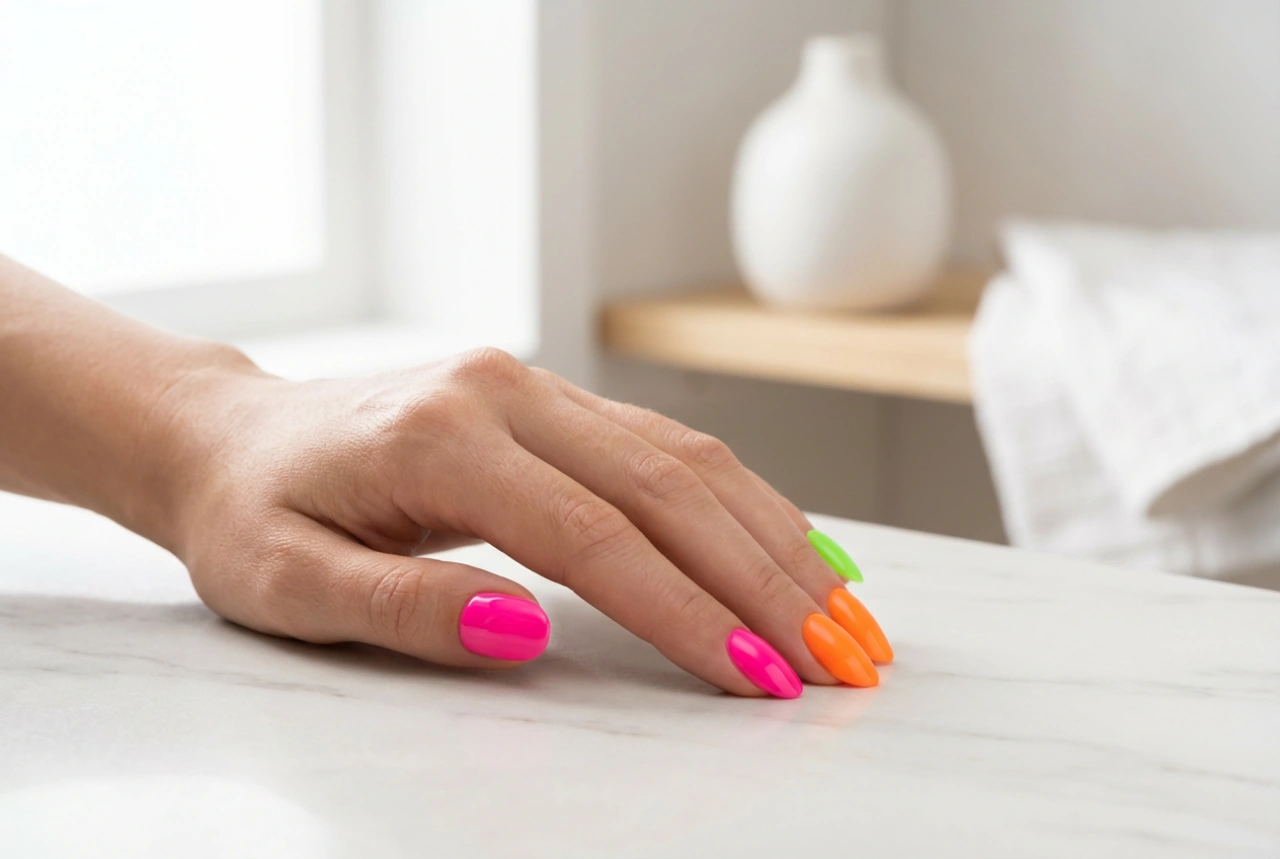Vernis semi-permanent néon : couvrance intense et protection de la couleur