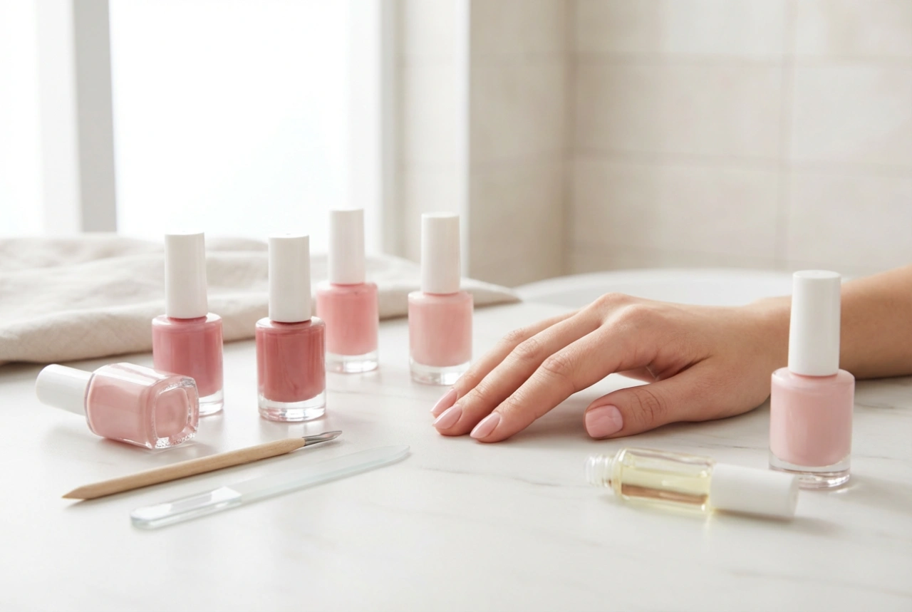 La manucure rose en pratique : nuances, préparation de l'ongle et application