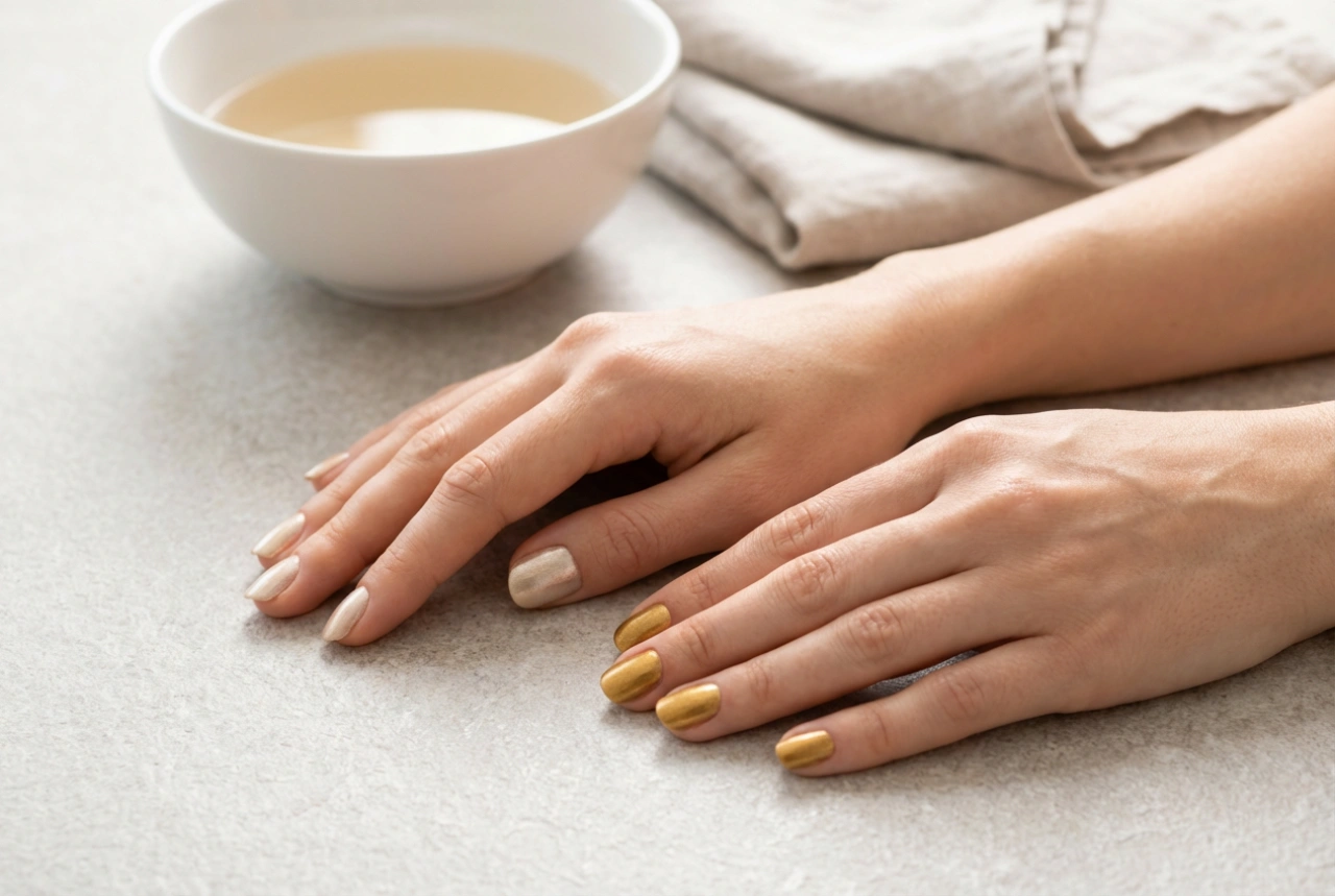 Vernis à ongles doré pour le quotidien et le soir : techniques et finitions