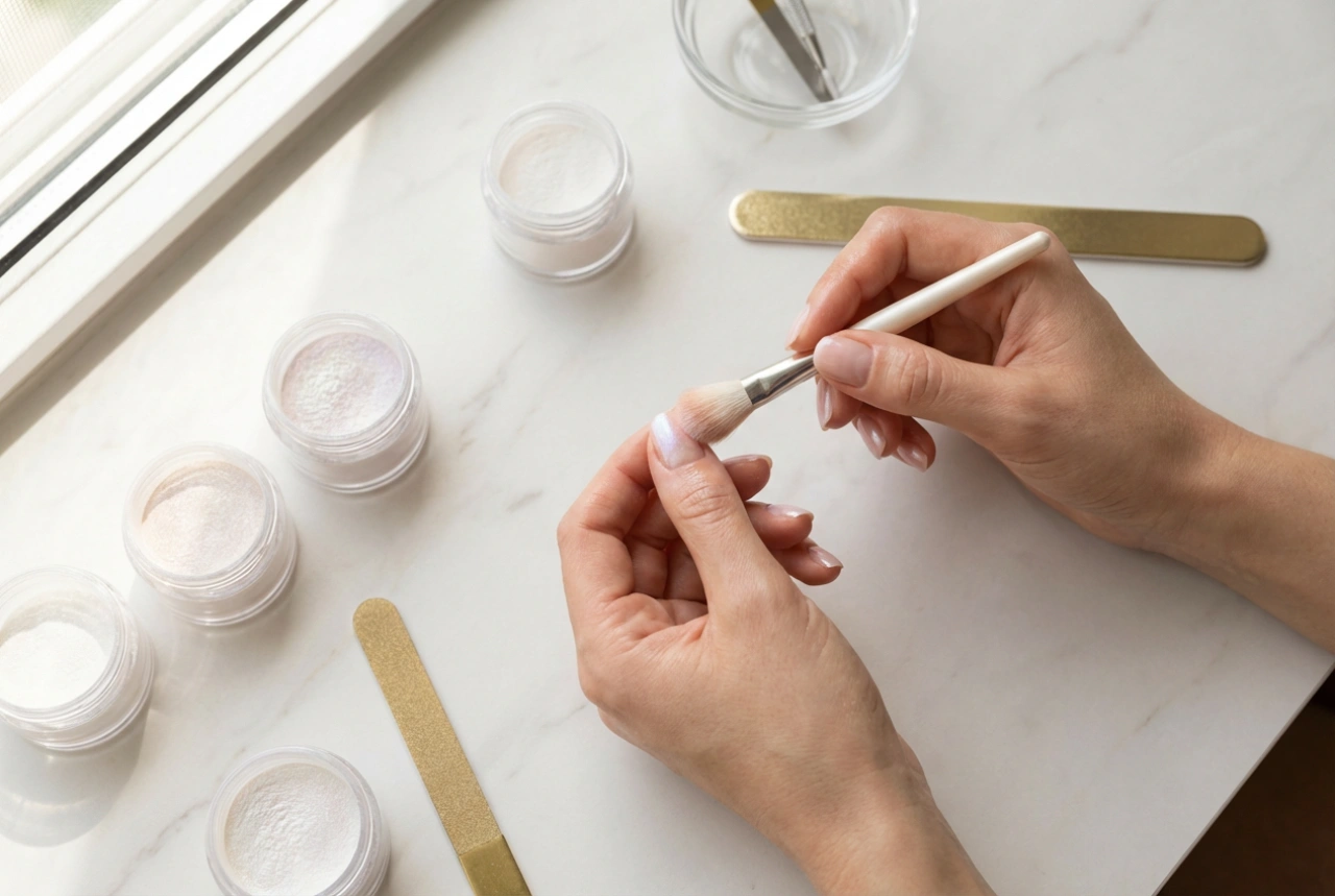 Poudre pour ongles pas à pas : application, fixation et erreurs à éviter