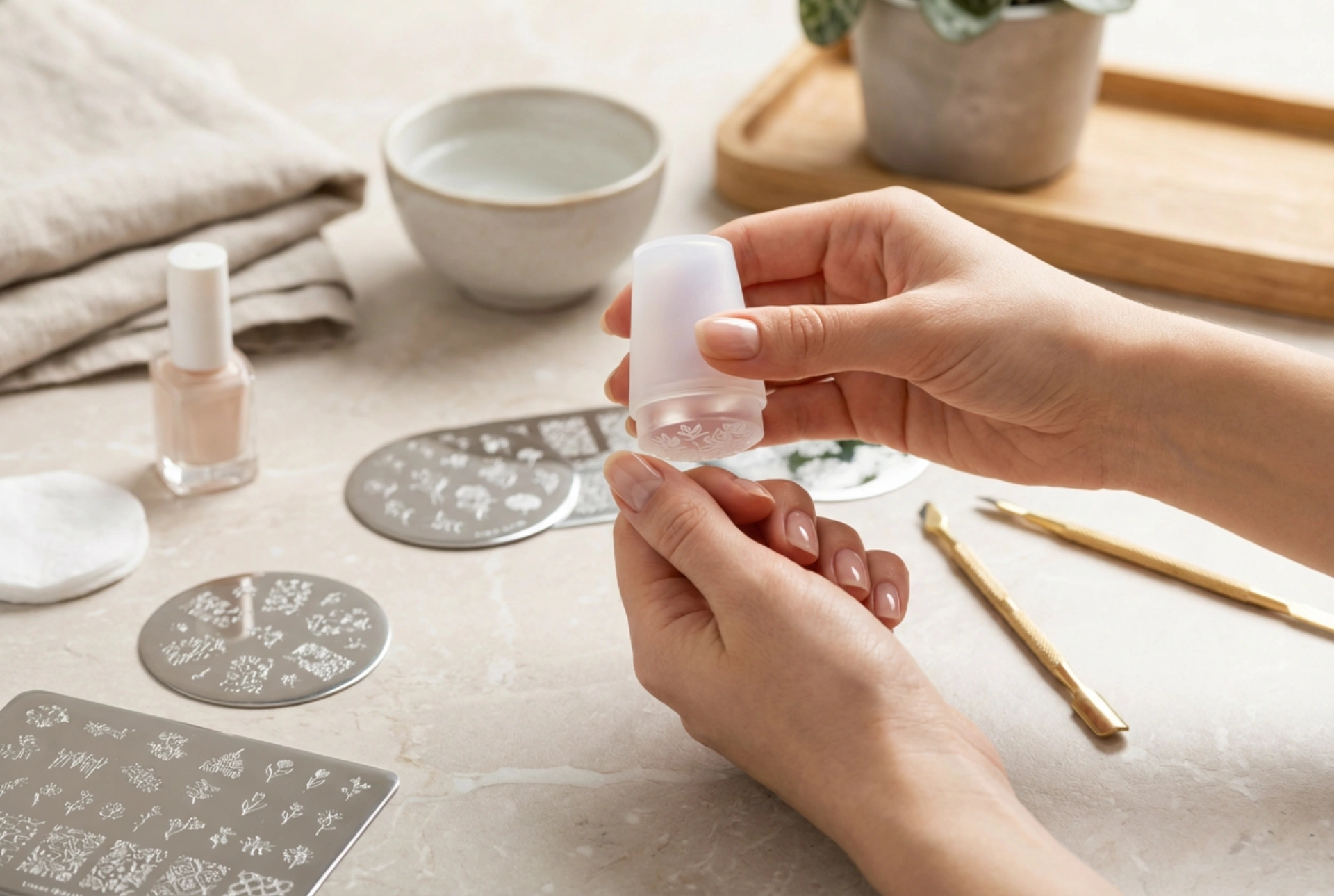 Tamponnage des ongles pas à pas : choix des plaques, application et fixation