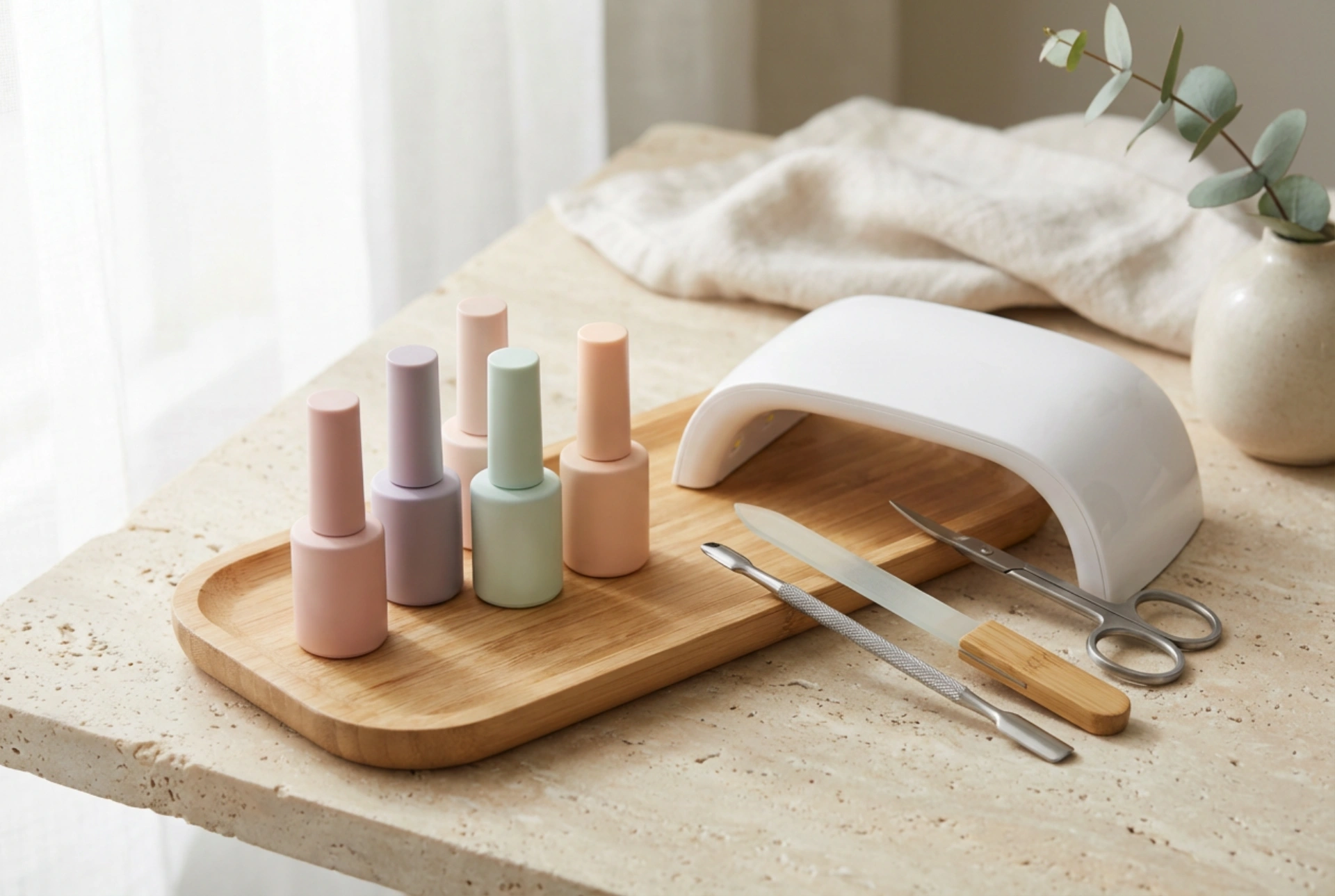 Kit de manucure semi-permanente à la maison : produits essentiels, lampe et ordre des étapes