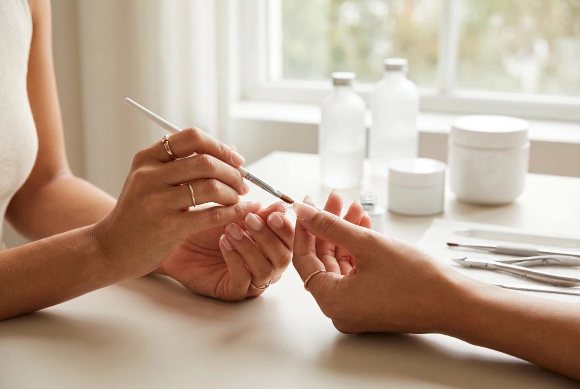 Chablons pour acrylgel : ajustement, pinçage et travail du bord libre