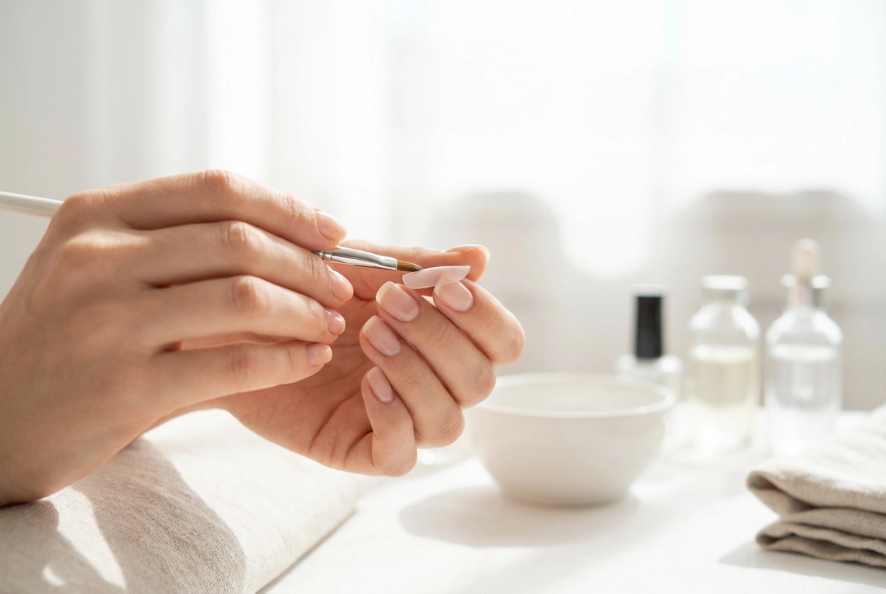 Capsules pour extensions d'ongles : choix de la taille, collage et estompage de la démarcation