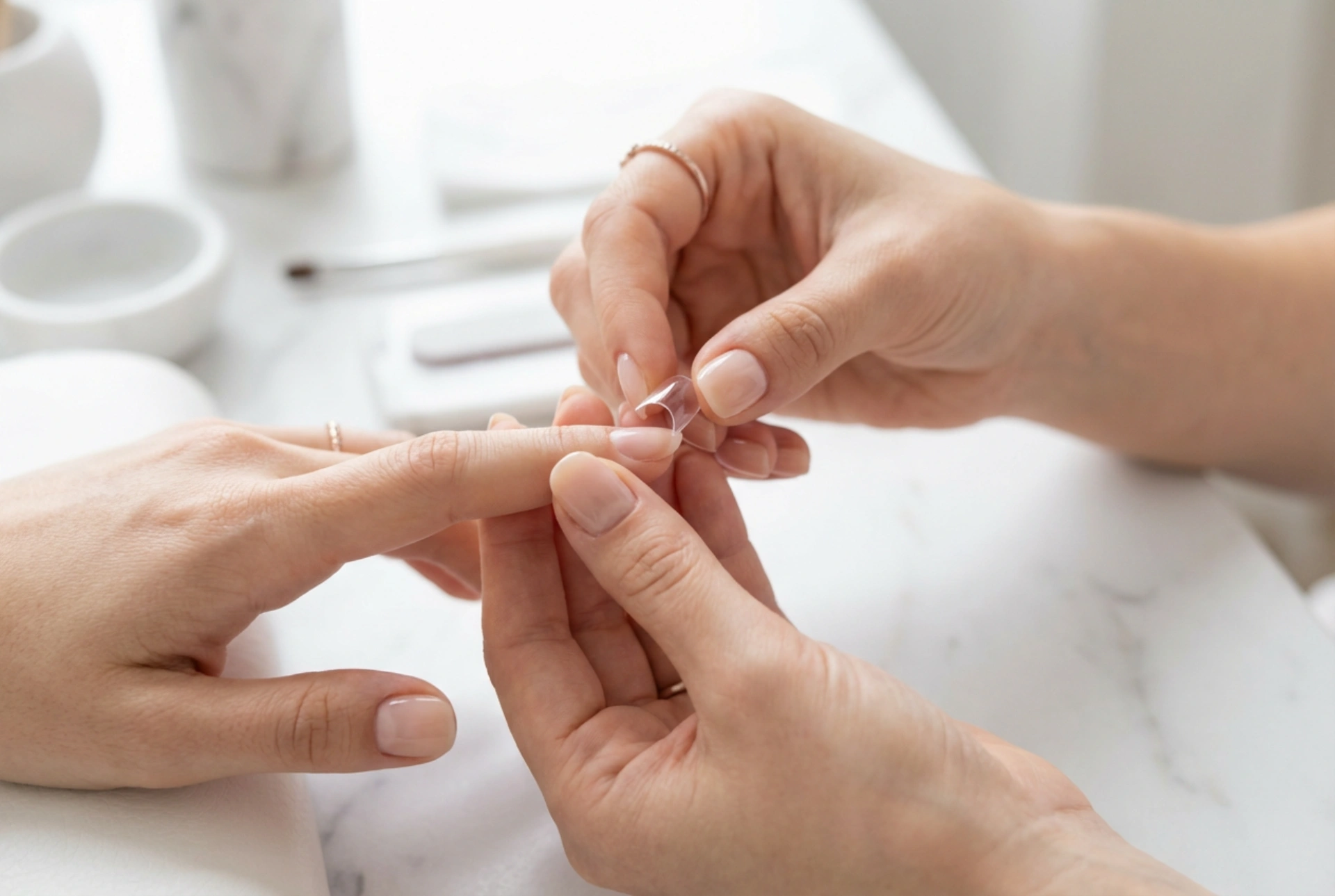 Capsules en gel : préparation de l'ongle, collage et construction sans bulles d'air