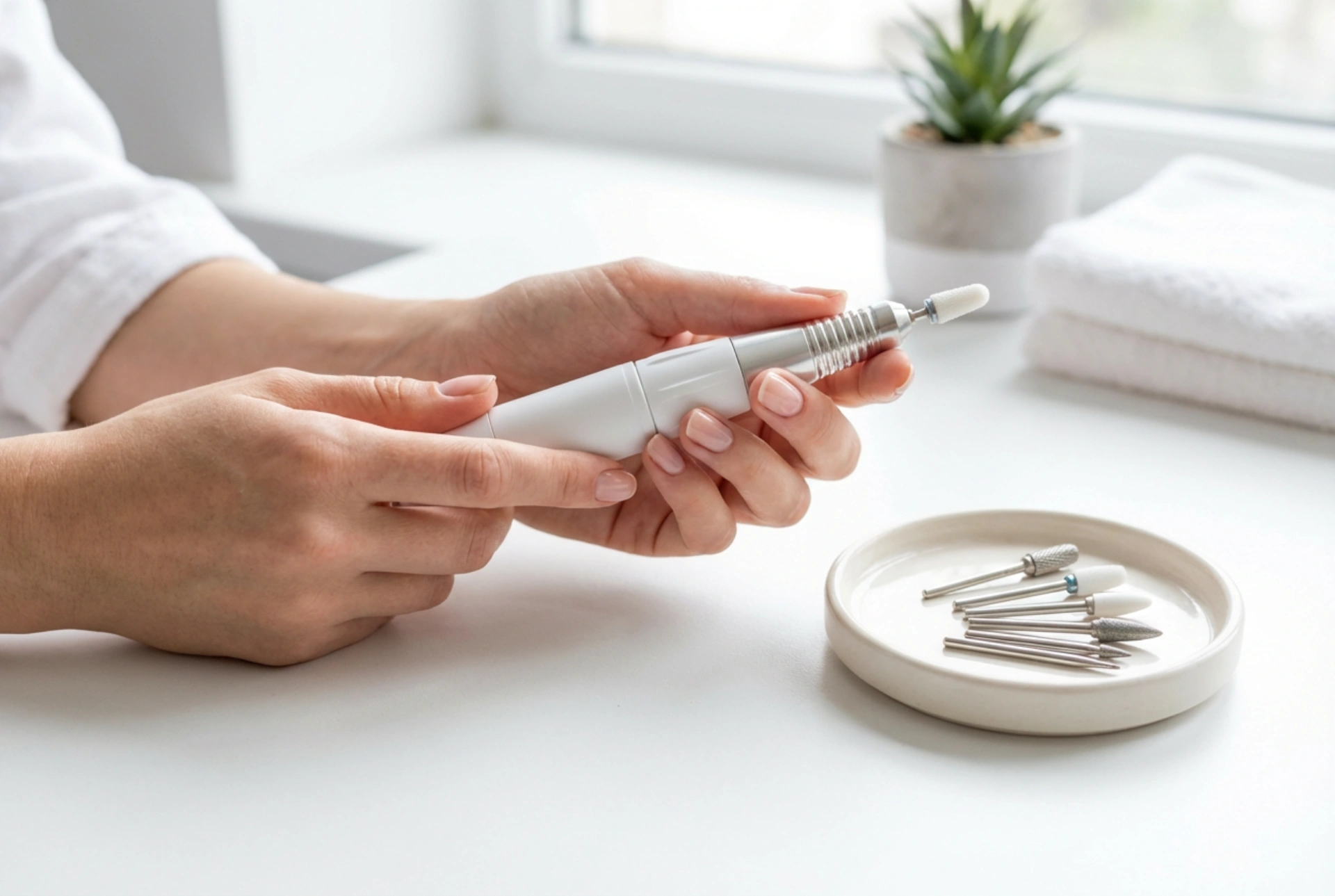 Ponceuse à ongles à la maison : utilisation sécurisée, embouts et vitesses