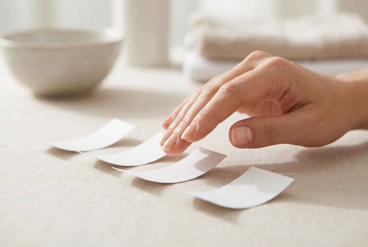 Chablons en papier pour les ongles : pose, pinçage et structure
