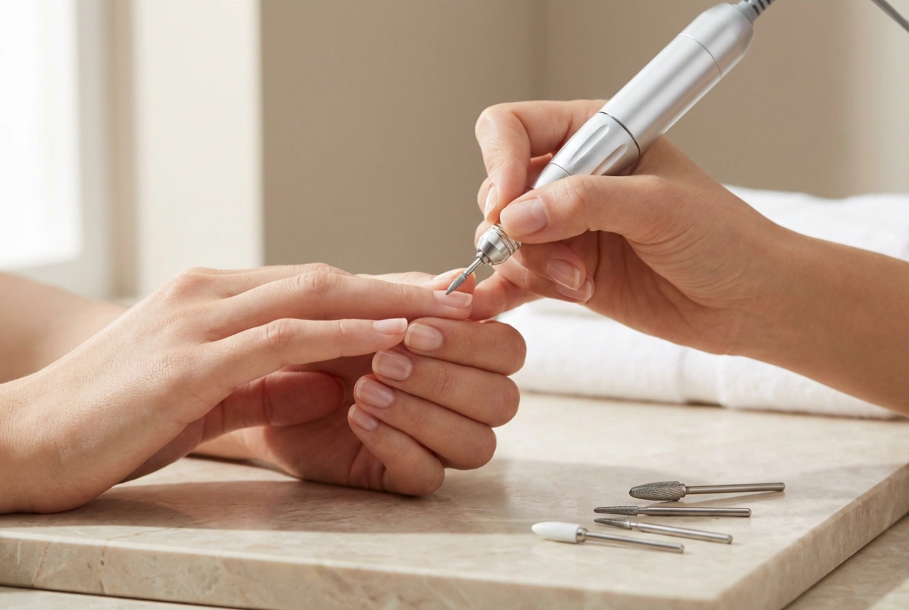 Le travail des cuticules à la ponceuse : embouts, vitesse et gestes pour éviter les irritations