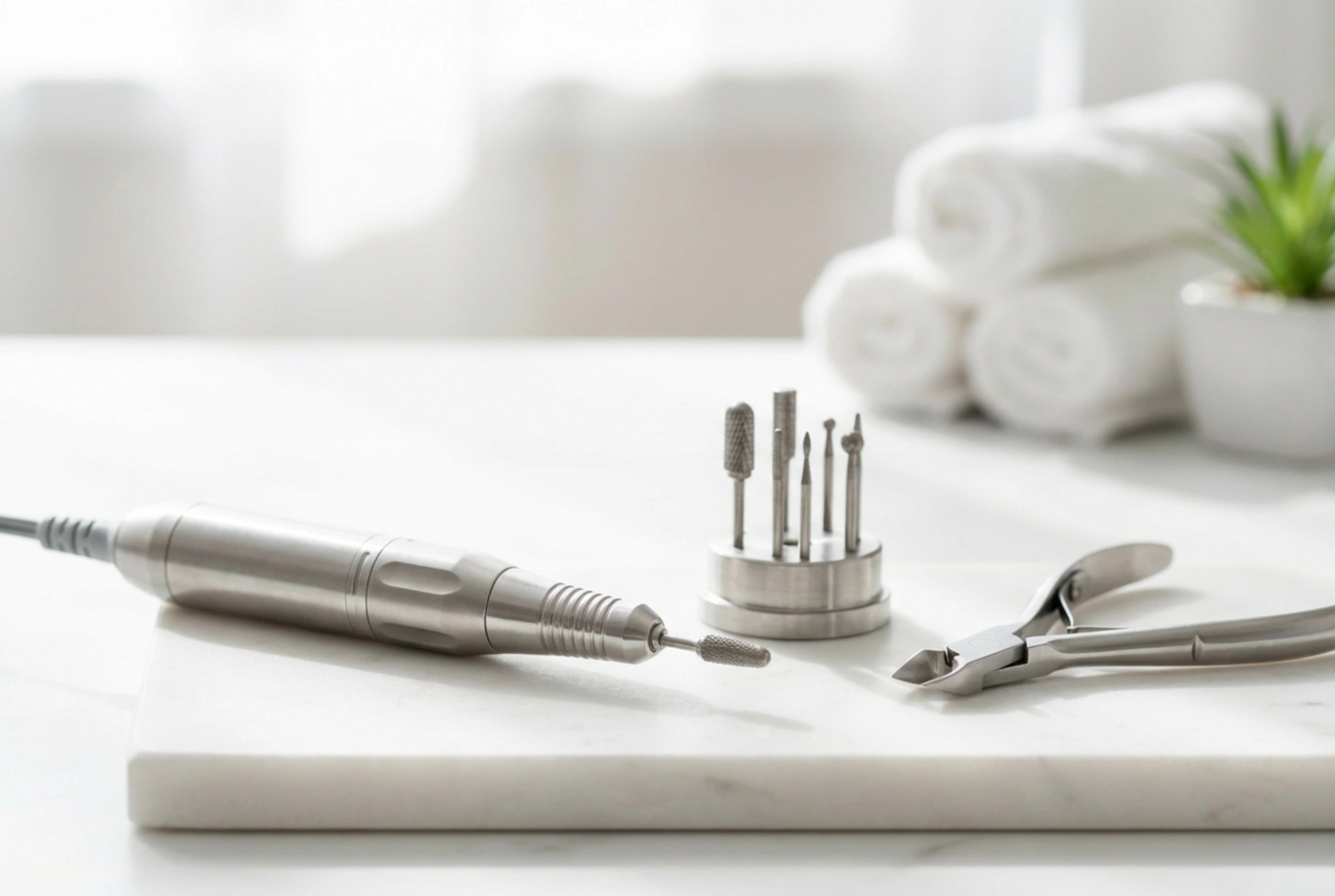 Ponceuse pour pédicure : ergonomie de travail, vitesses et sélection des embouts