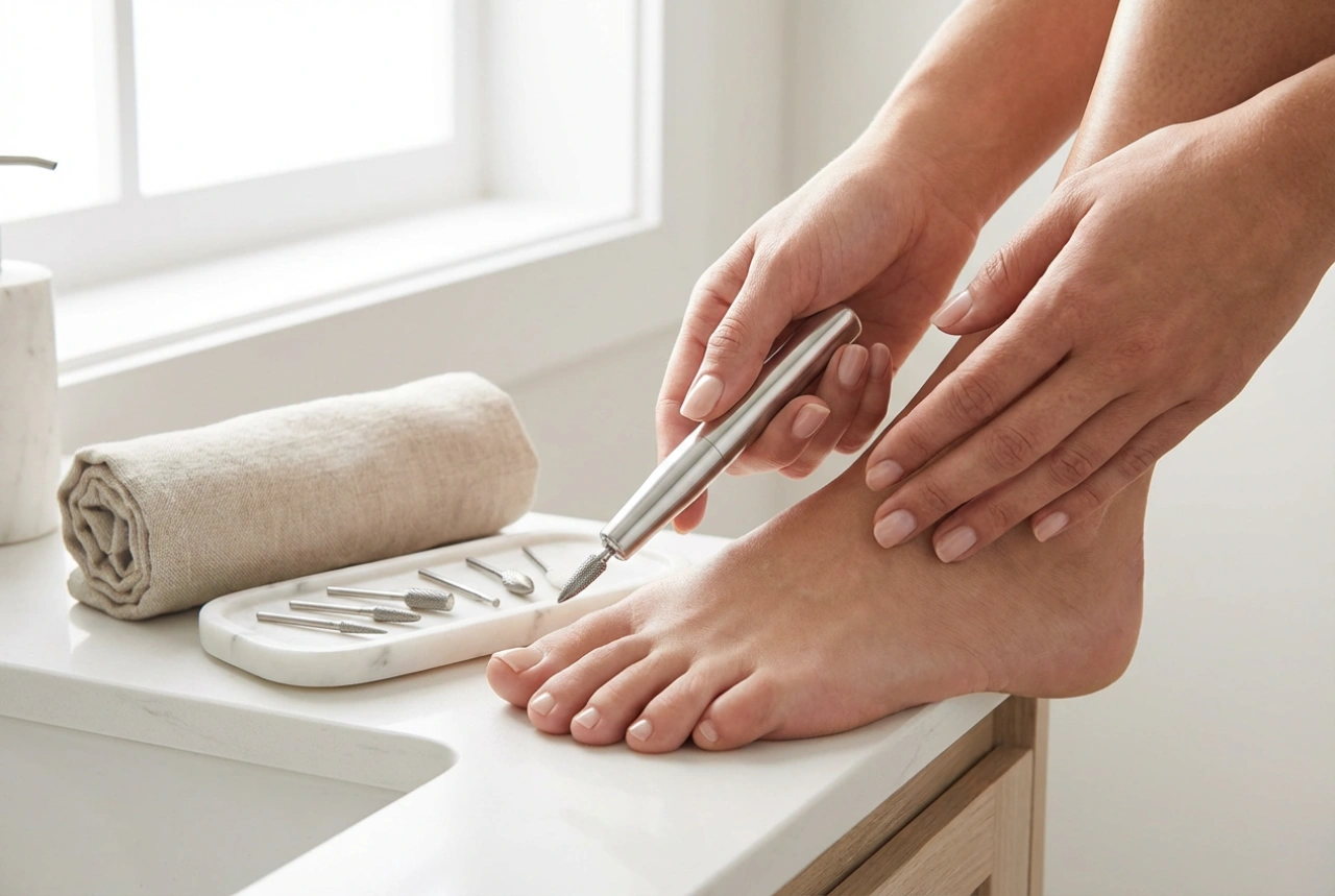 Ponceuse pour pédicure : préparation des pieds, embouts et technique de travail