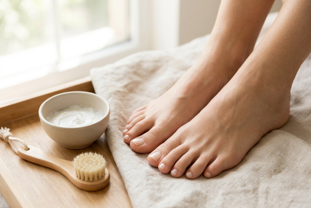 Pédicure japonaise : pâte, poudre et massage pour une brillance naturelle