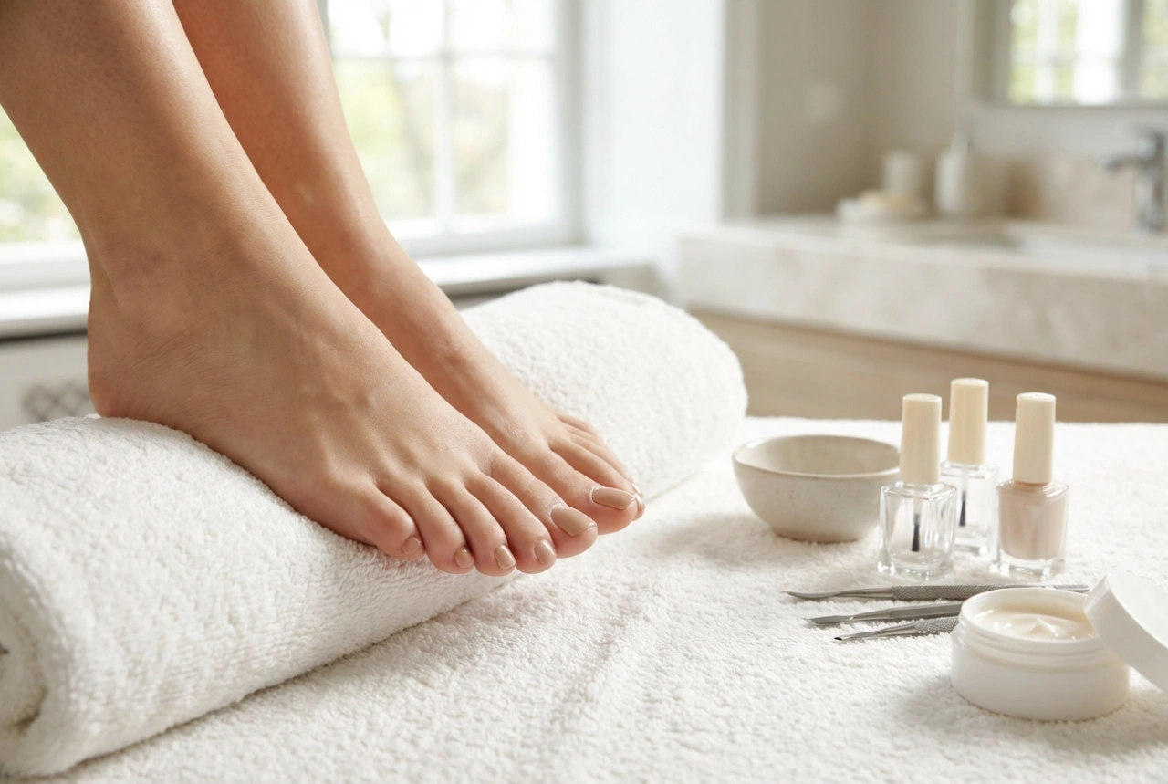 Pédicure semi-permanente étape par étape : préparation, application, finition