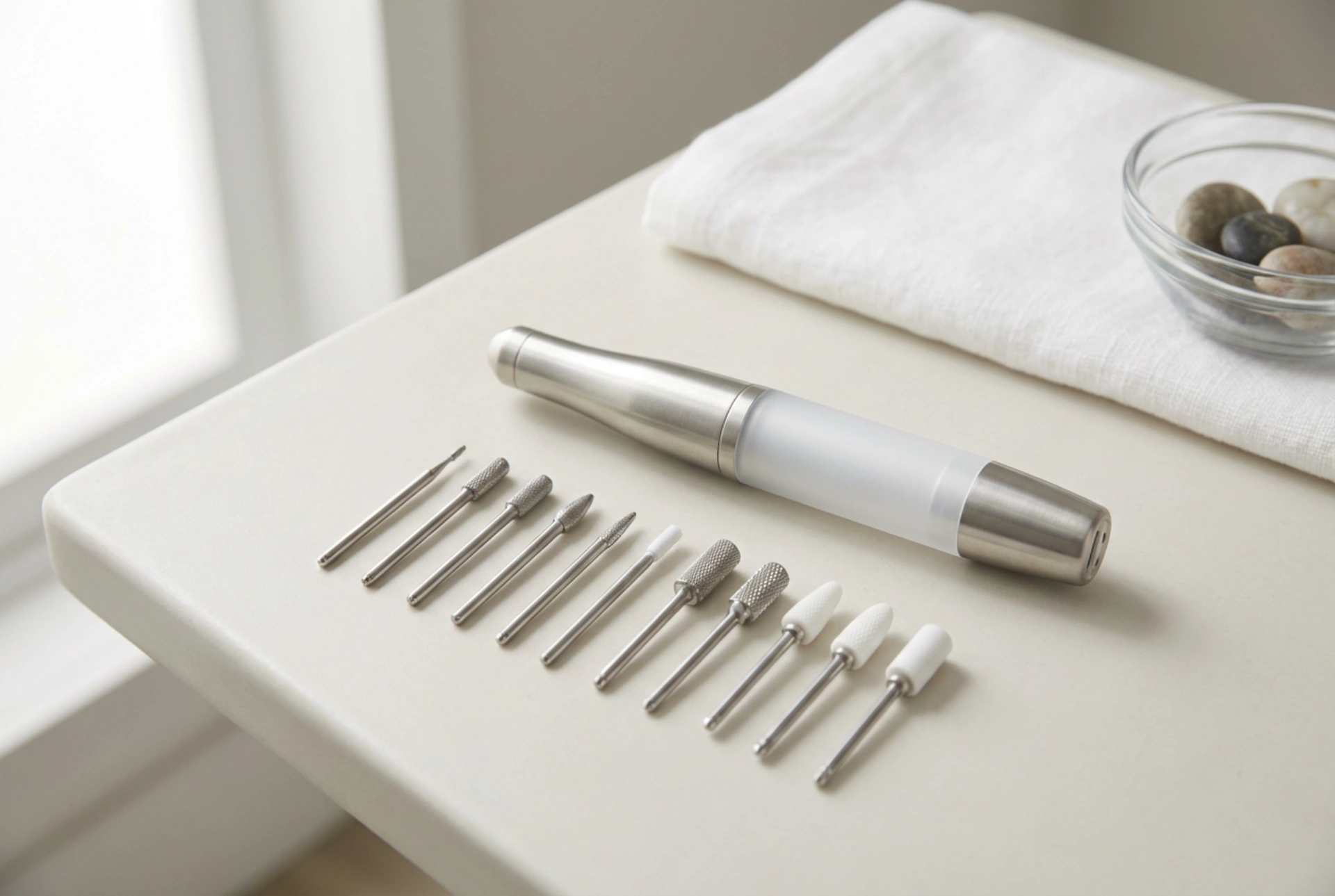 Ponceuse pour pieds et ongles : sélection des accessoires et hygiène d'utilisation