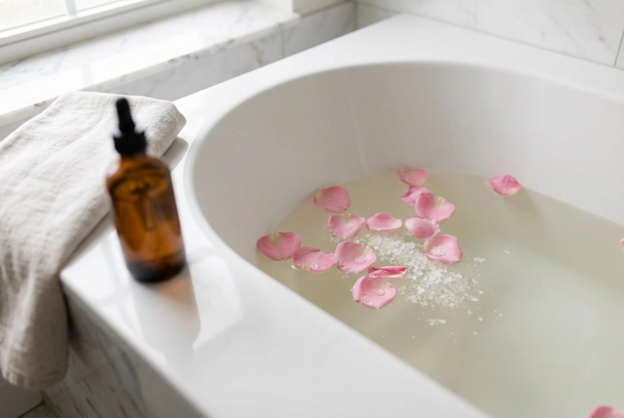 Bain de sel relaxant : additifs aromatiques et rituel de bien-être