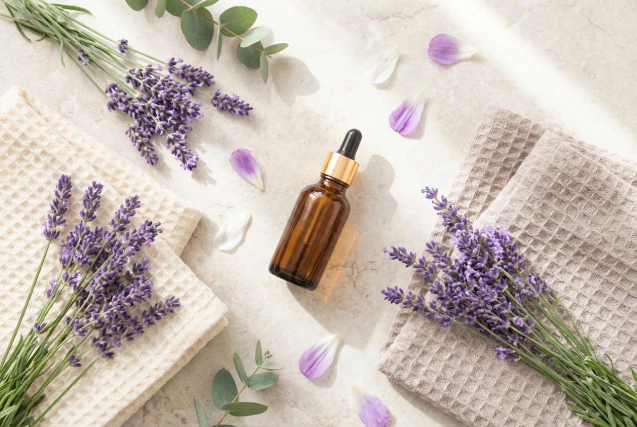 L'huile essentielle de lavande naturelle dans les soins : bain, brume, massage