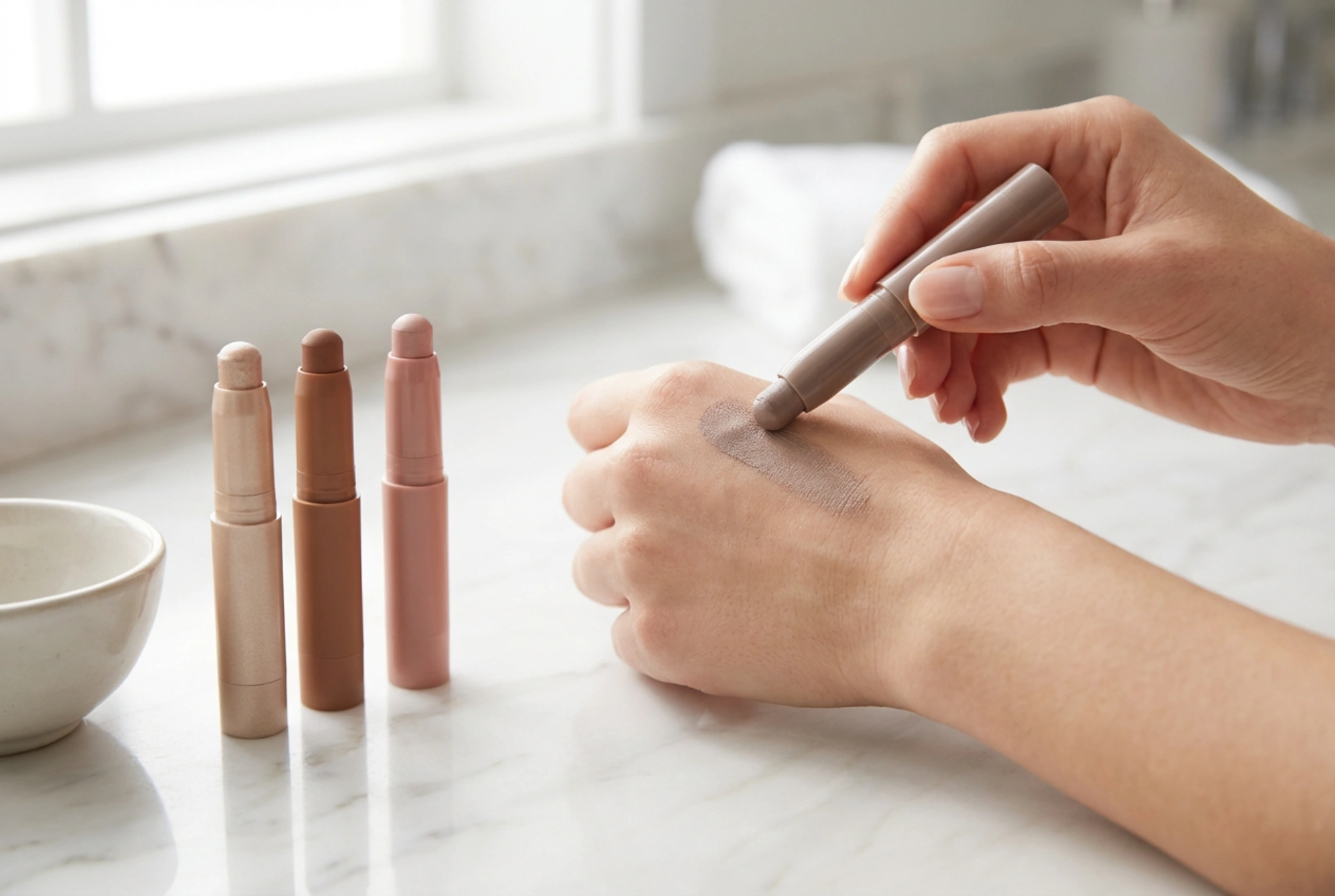 Ombres à paupières en stick pour le quotidien : techniques d'application, de superposition et de combinaison des finis