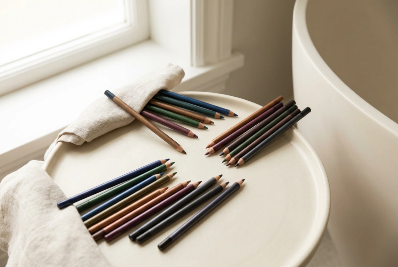 Crayons colorés pour les yeux : combinaisons harmonieuses de couleurs et applications durables