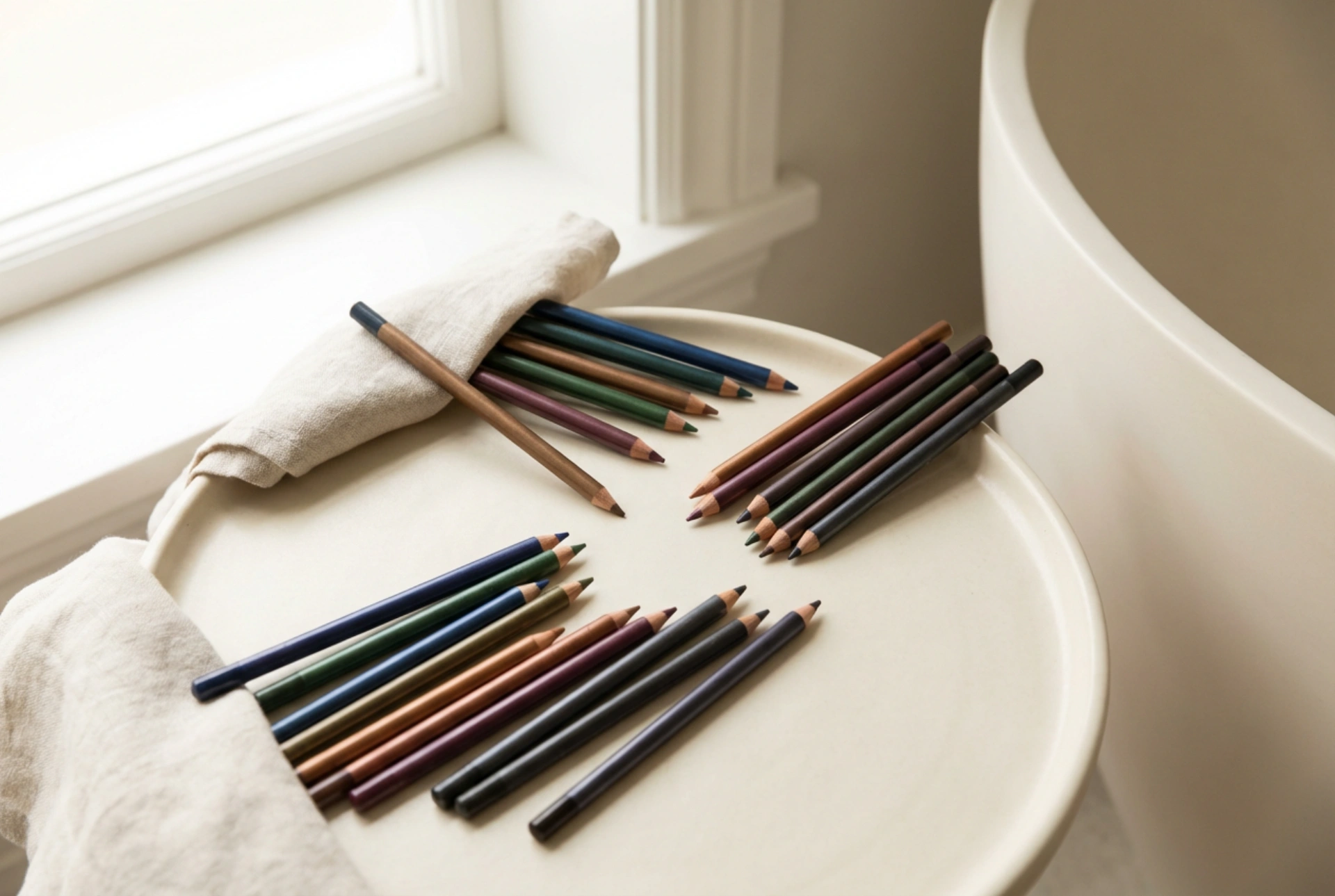 Crayons colorés pour les yeux : combinaisons harmonieuses de couleurs et applications durables