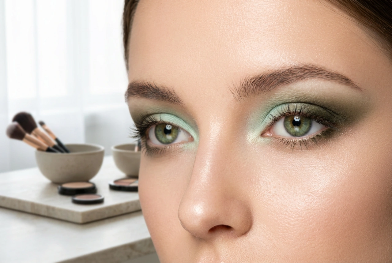 Maquillage pour les yeux verts : de la menthe à l'olive, étape par étape