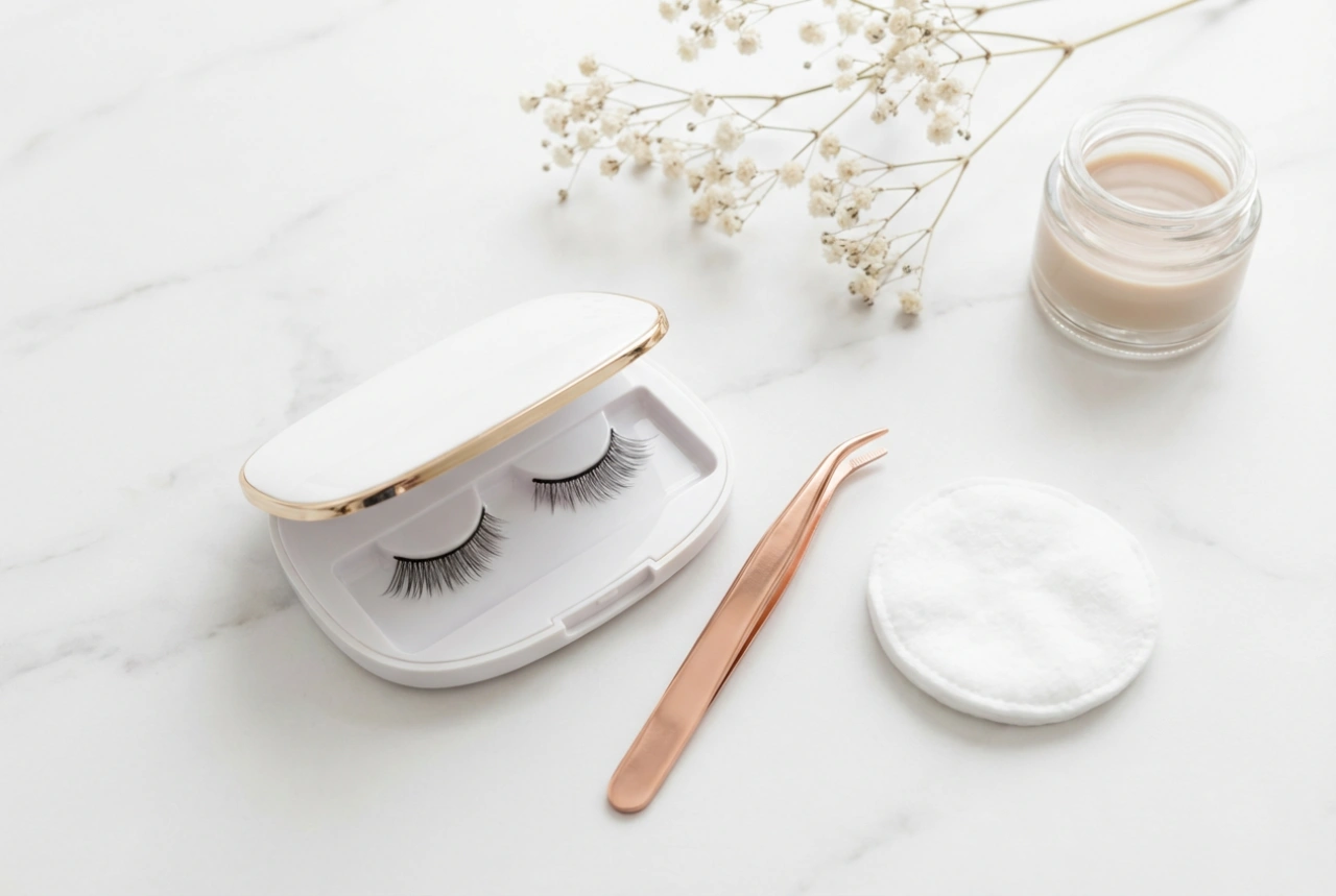 Faux cils magnétiques sans eye-liner : pose, ajustement et entretien