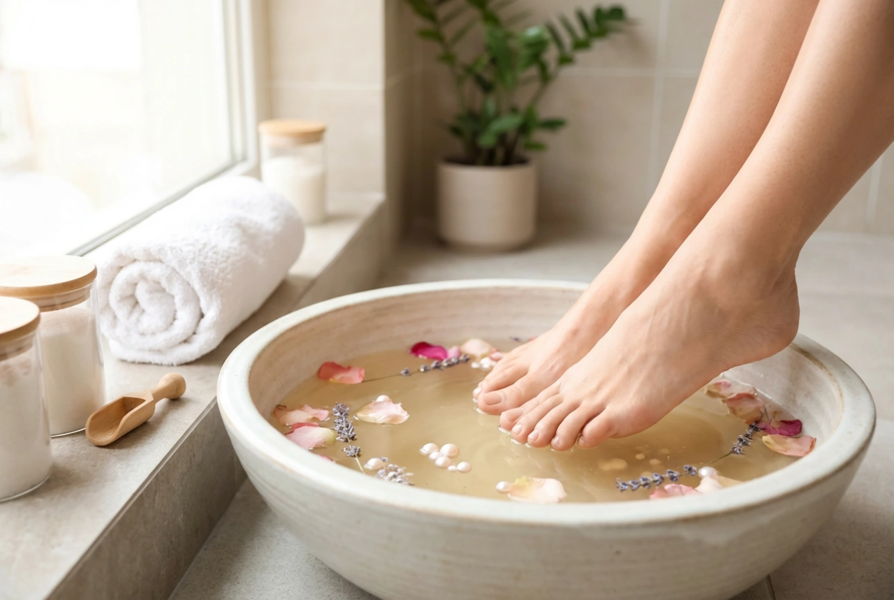 Pédicure SPA à la maison : les étapes de relaxation, gommage, masque et massage