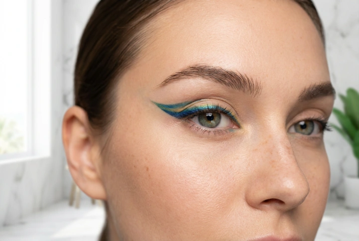 L'eye-liner coloré : association des couleurs, proportions et tenue