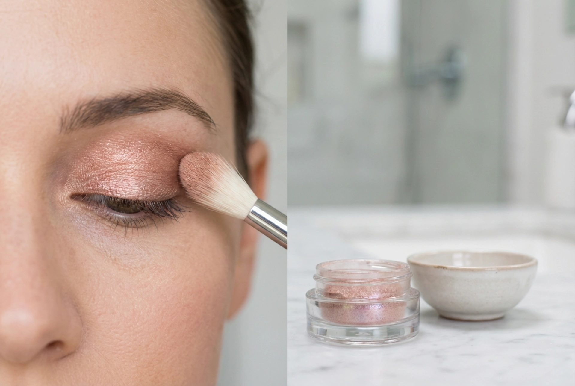 Fard à paupières en poudre libre : application sans chute et estompage durable