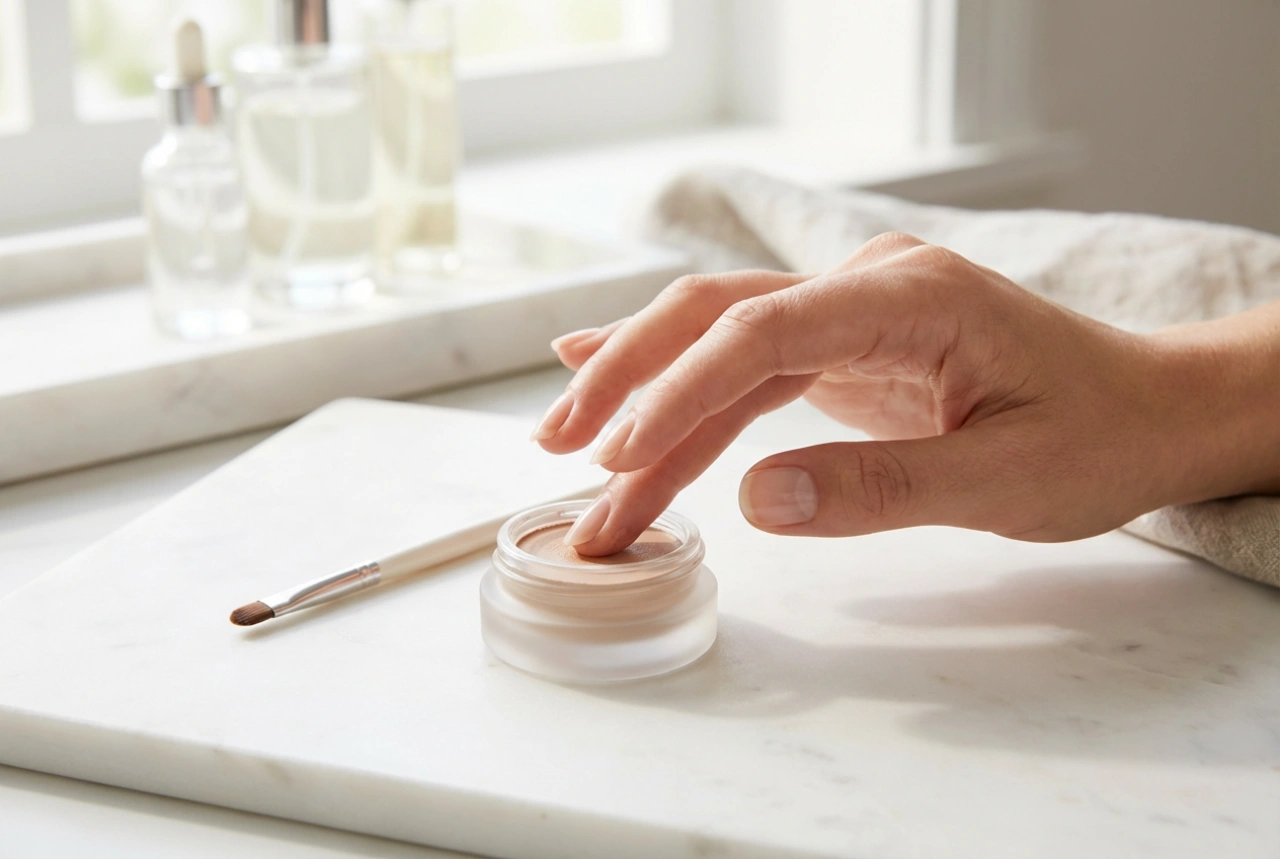 Fard à paupières crème sans plis : application et fixation