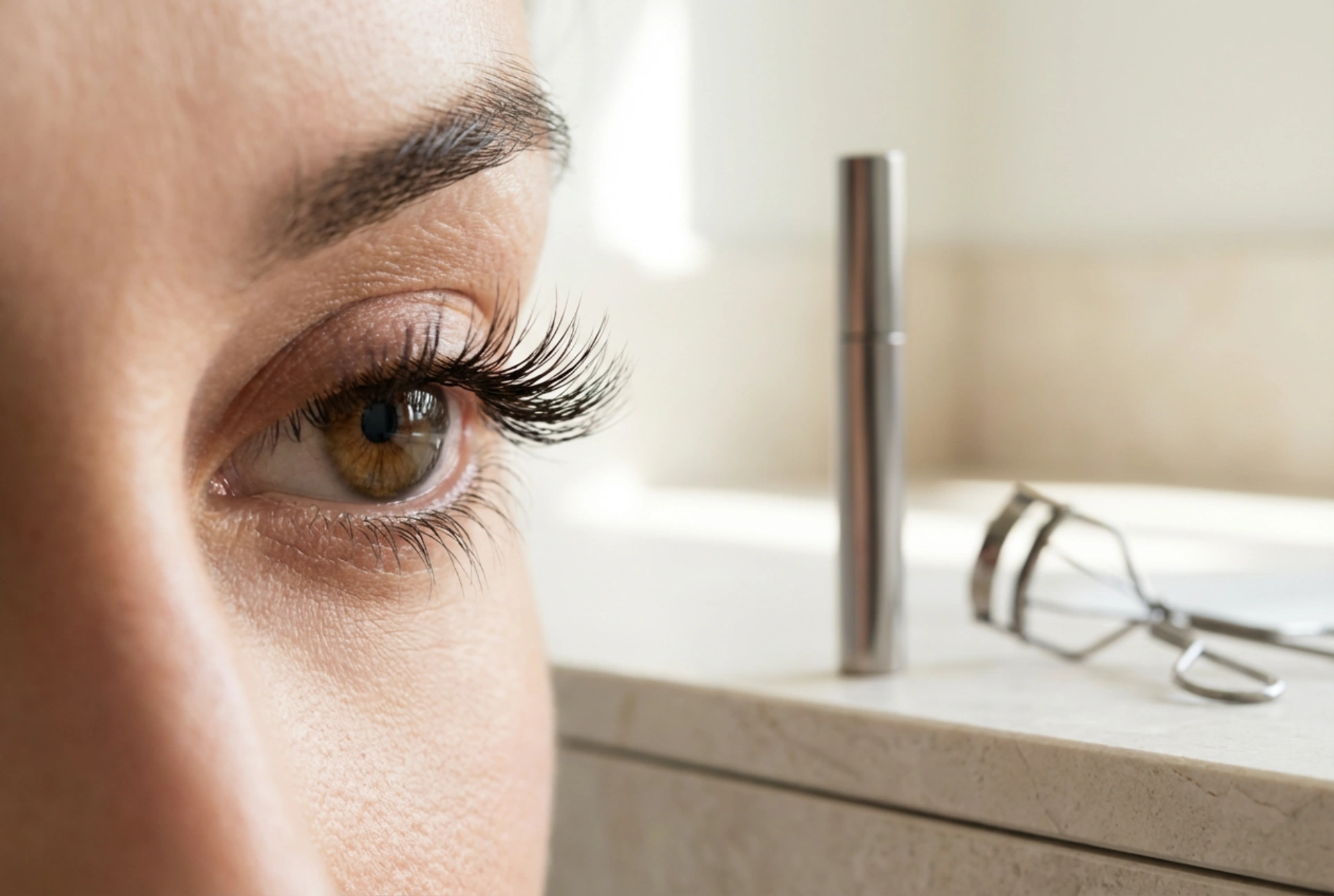 Ordre d'application : mascara allongeant et recourbant