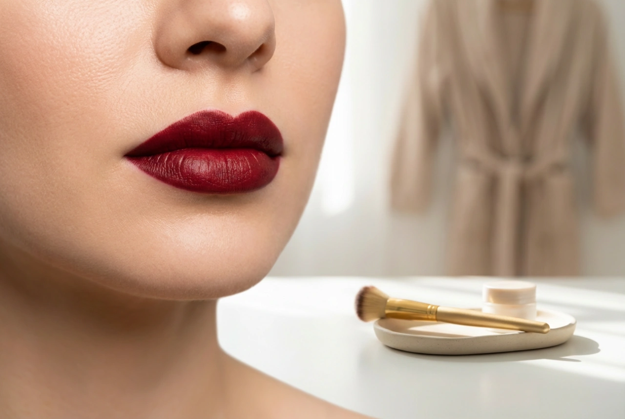 Rouge à lèvres rouge foncé : conseils et astuces avec le crayon à lèvres