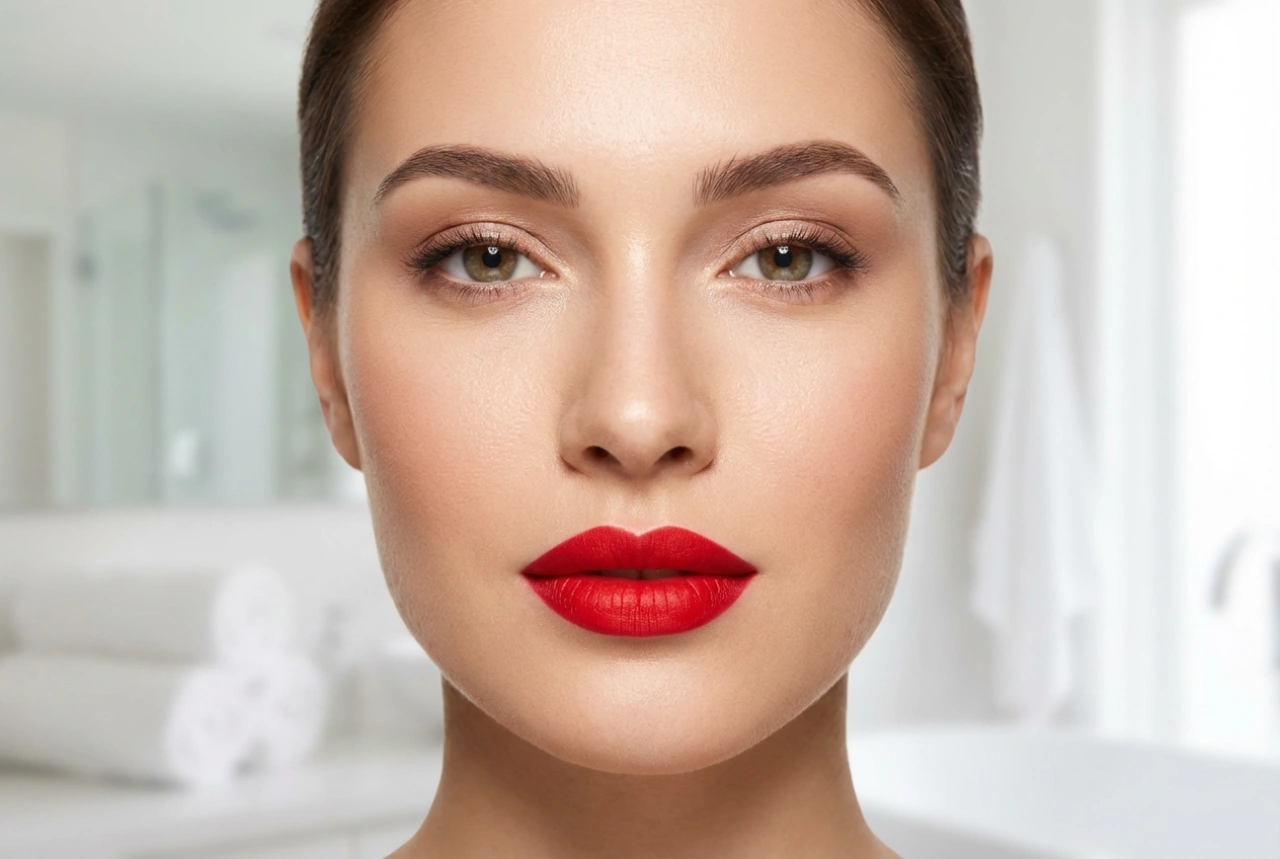 Maquillage pour lèvres rouges : équilibrer les yeux, le teint et les sourcils étape par étape