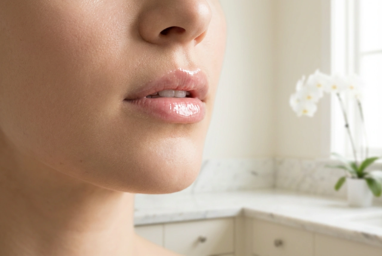 Gloss transparent : soin des contours et effet lèvres mouillées