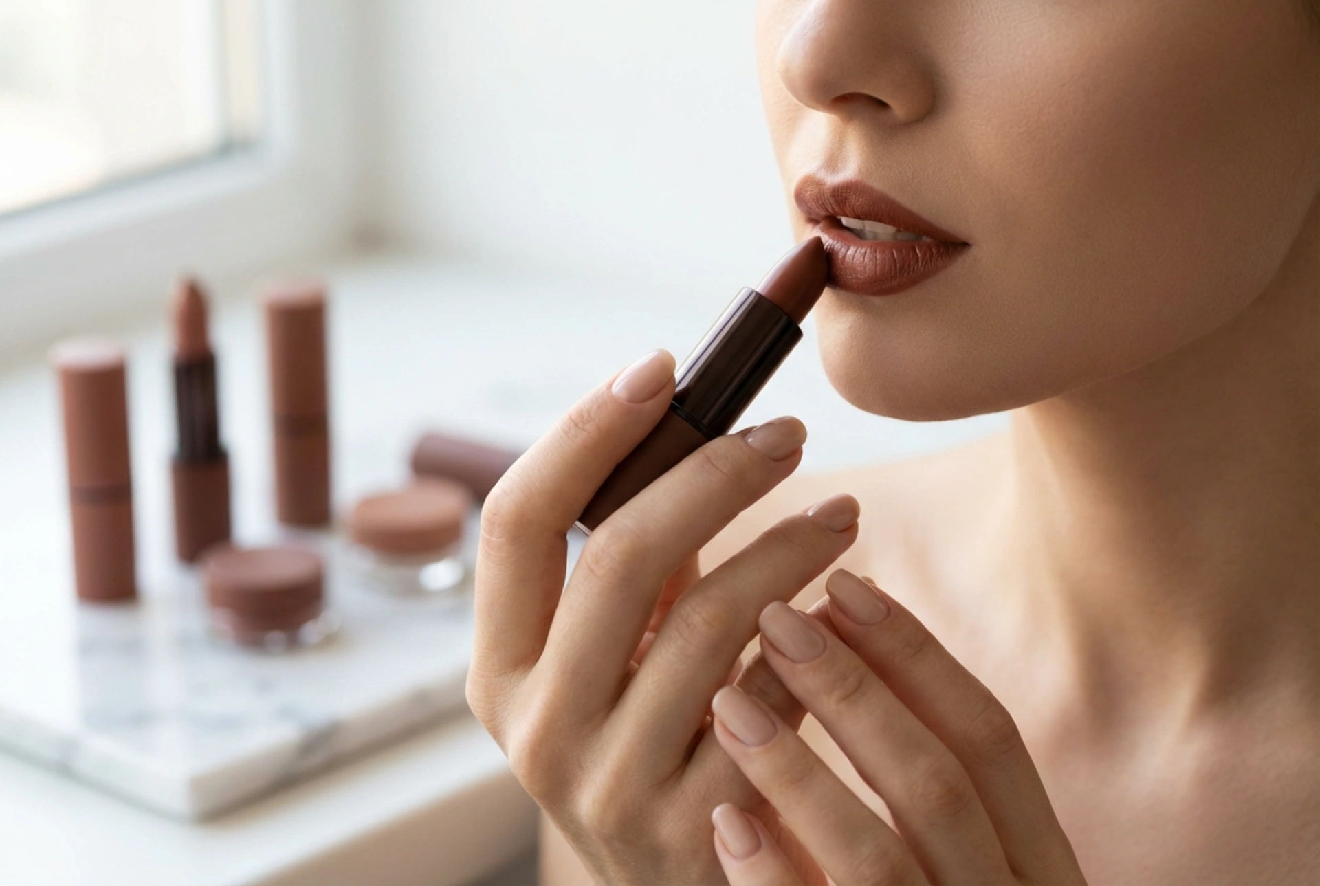 Rouge à lèvres marron : comment choisir la teinte selon sa carnation et réaliser un maquillage précis