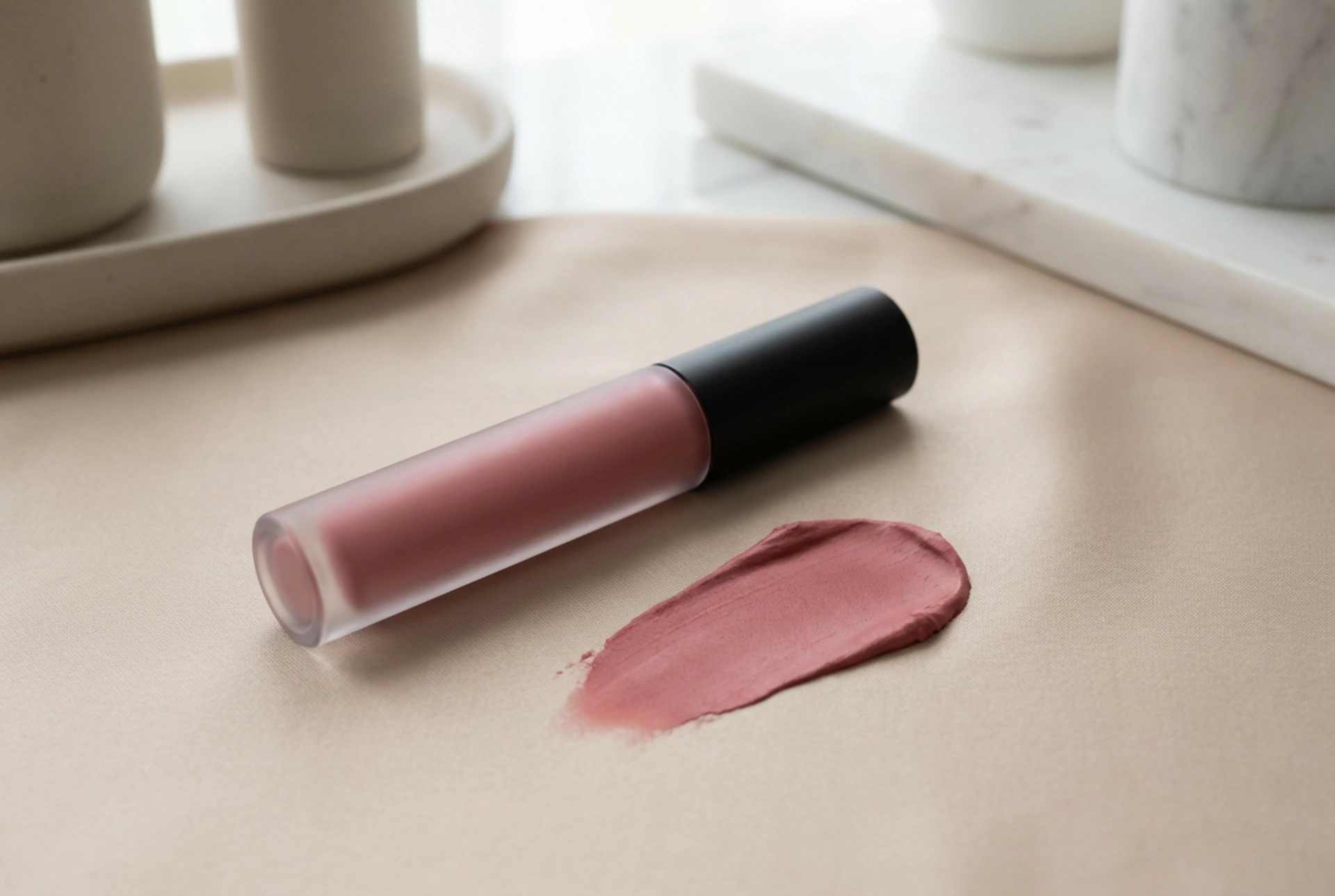 Rouge à lèvres liquide : couvrance uniforme, contour et fixation sans dessèchement