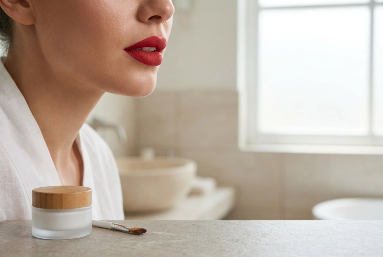 Lèvres rouges sans bavures : préparation, contour et fixation