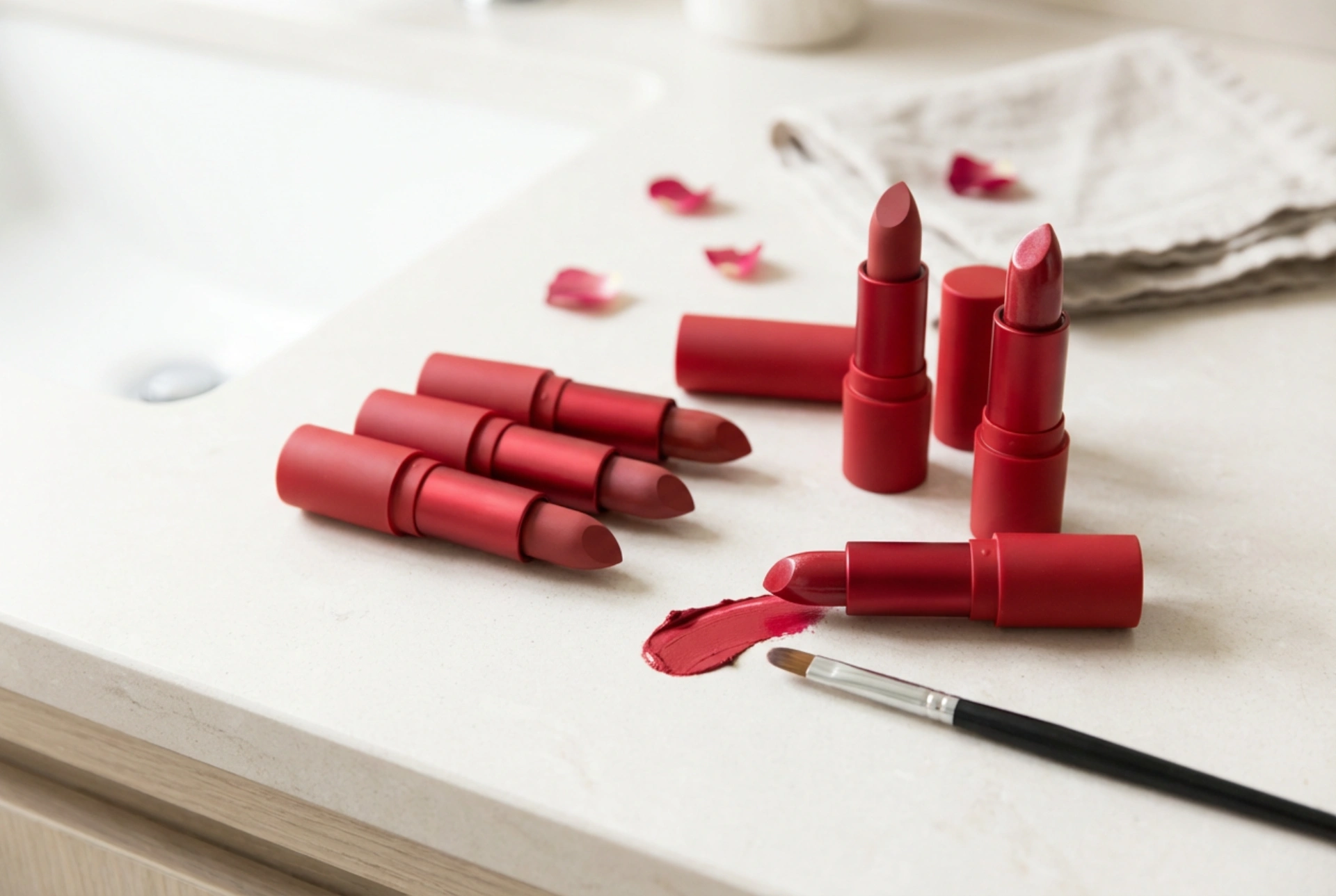 Rouges à lèvres rouges : choisir la finition et techniques d'application précise