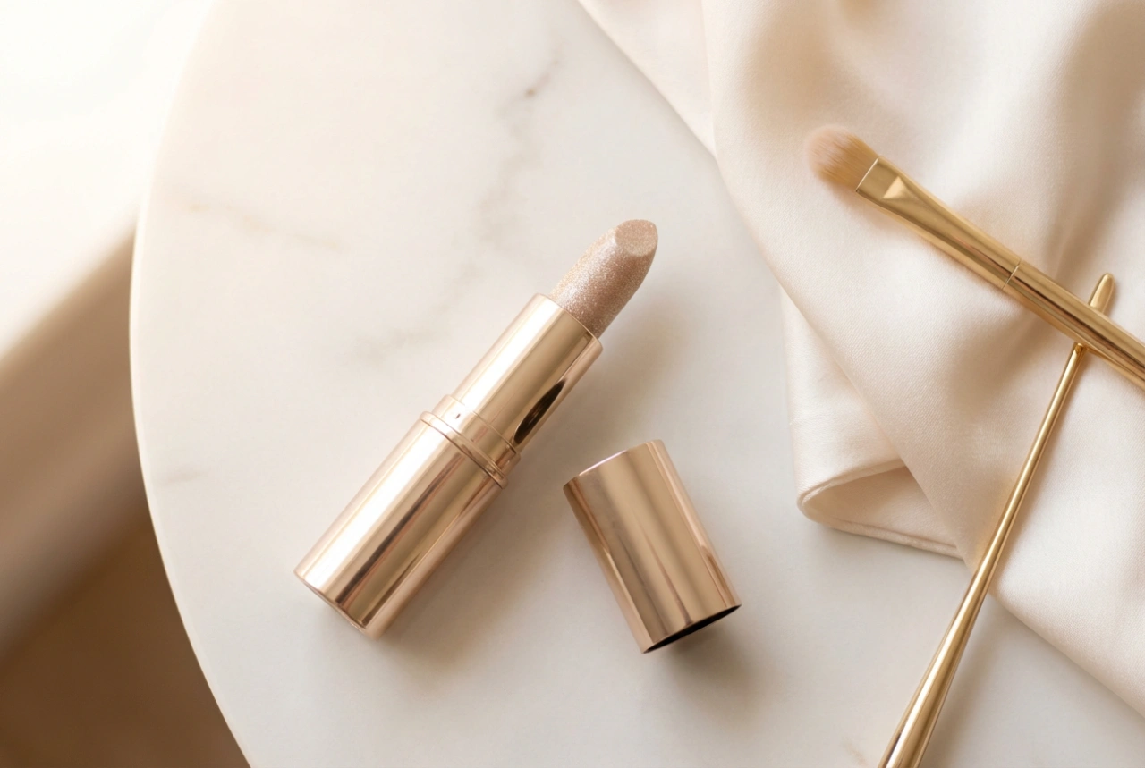 Rouge à lèvres pailleté de soirée : application uniforme et démaquillage sans friction