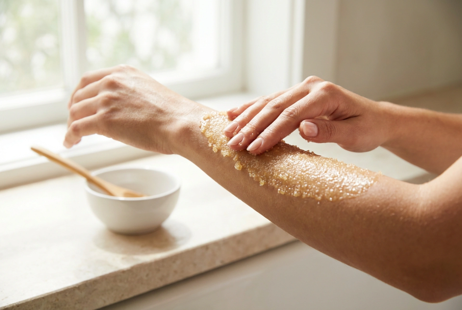 Gommage corporel au sucre en 10 minutes : proportions, massage et rinçage