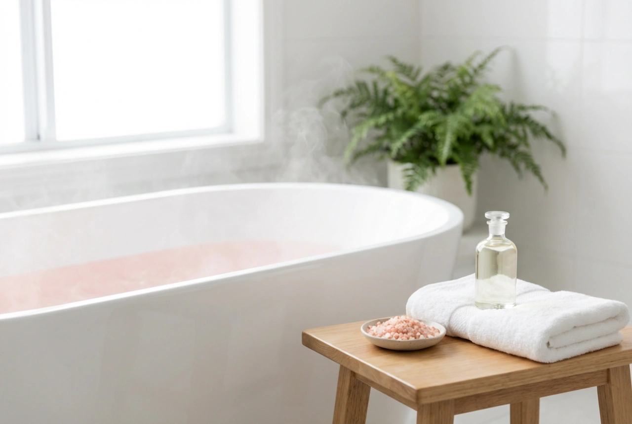Sel d'Himalaya pour le bain : utilisation dans une routine relaxante