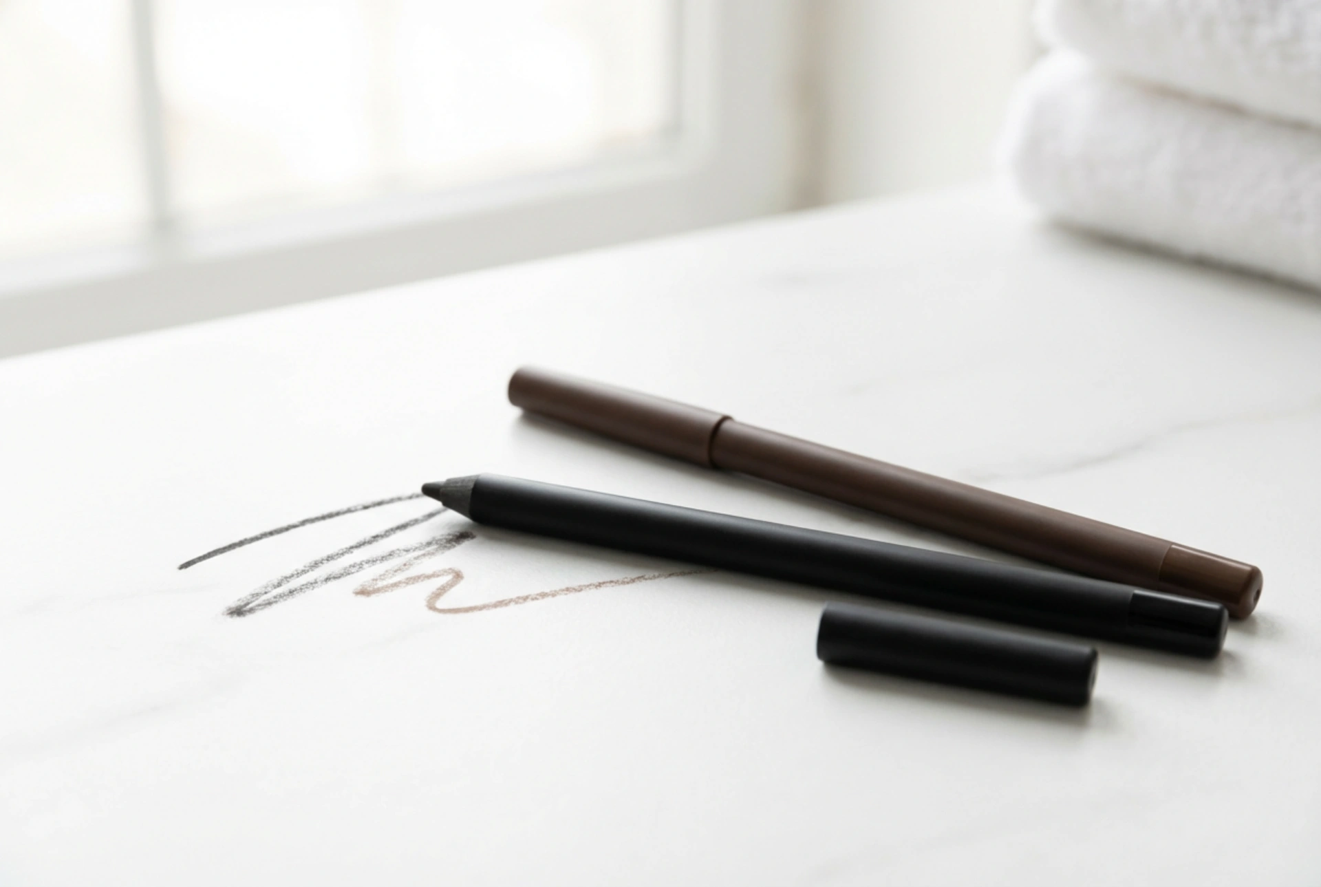 Crayon pour les yeux pour le jour et le soir : trait, estompage, tenue