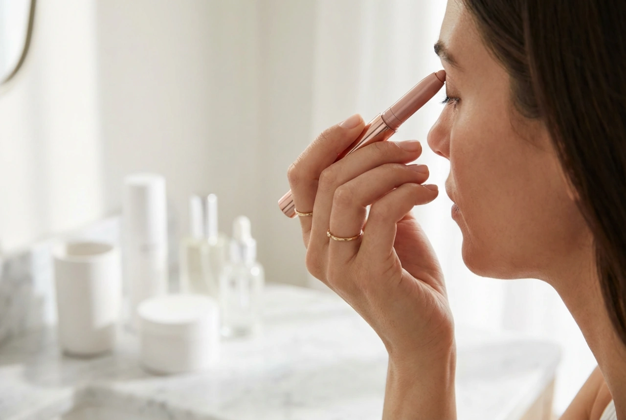 Fard à paupières en stick : maquillage rapide, estompage et fixation